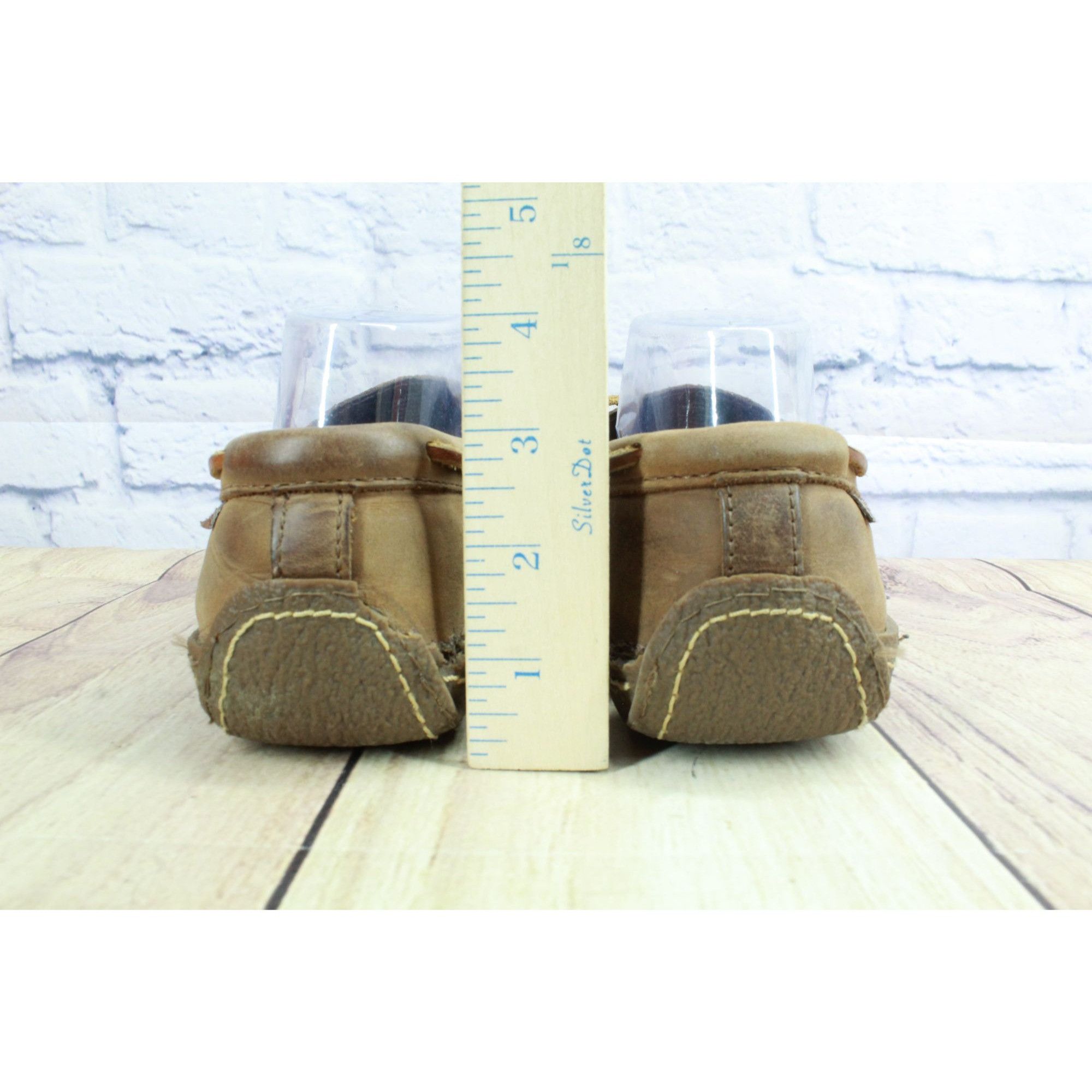 L.L. Bean LL Bean Men's Brown Leather Flannel Lined Crepe Slippers Size US 7 / EU 40 - 6 Thumbnail