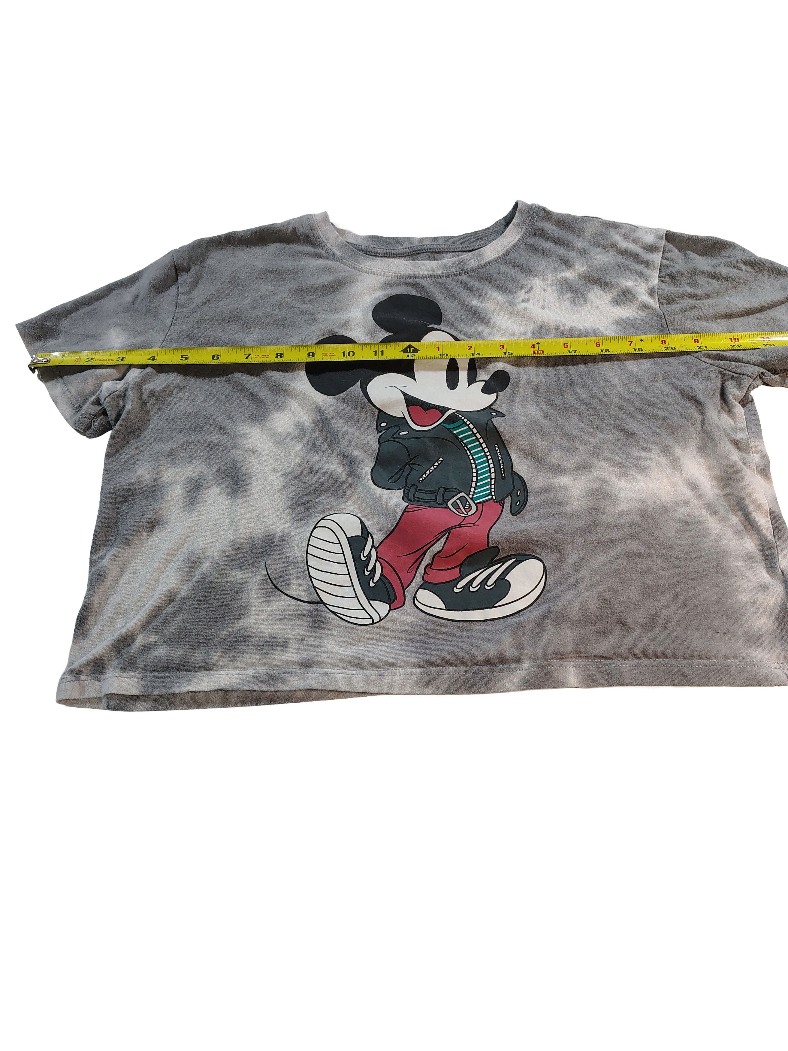 Disney Women's Large Acid-Wash Disney Mickey Mouse Crop Top Size L / US 10 / IT 46 - 5 Thumbnail