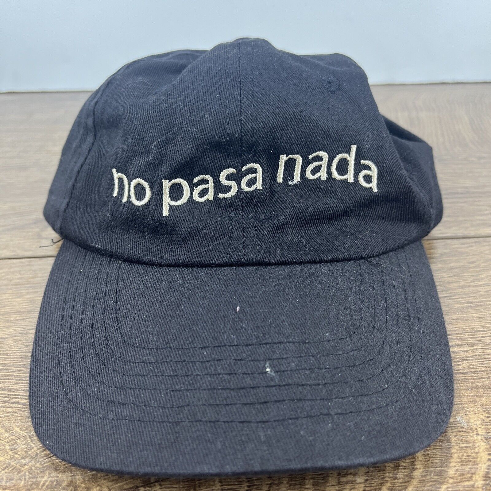 Other No Pasa Nada Hat Pasa Nada Black Hat Adjustable Adult Size B Size ONE SIZE - 1 Thumbnail
