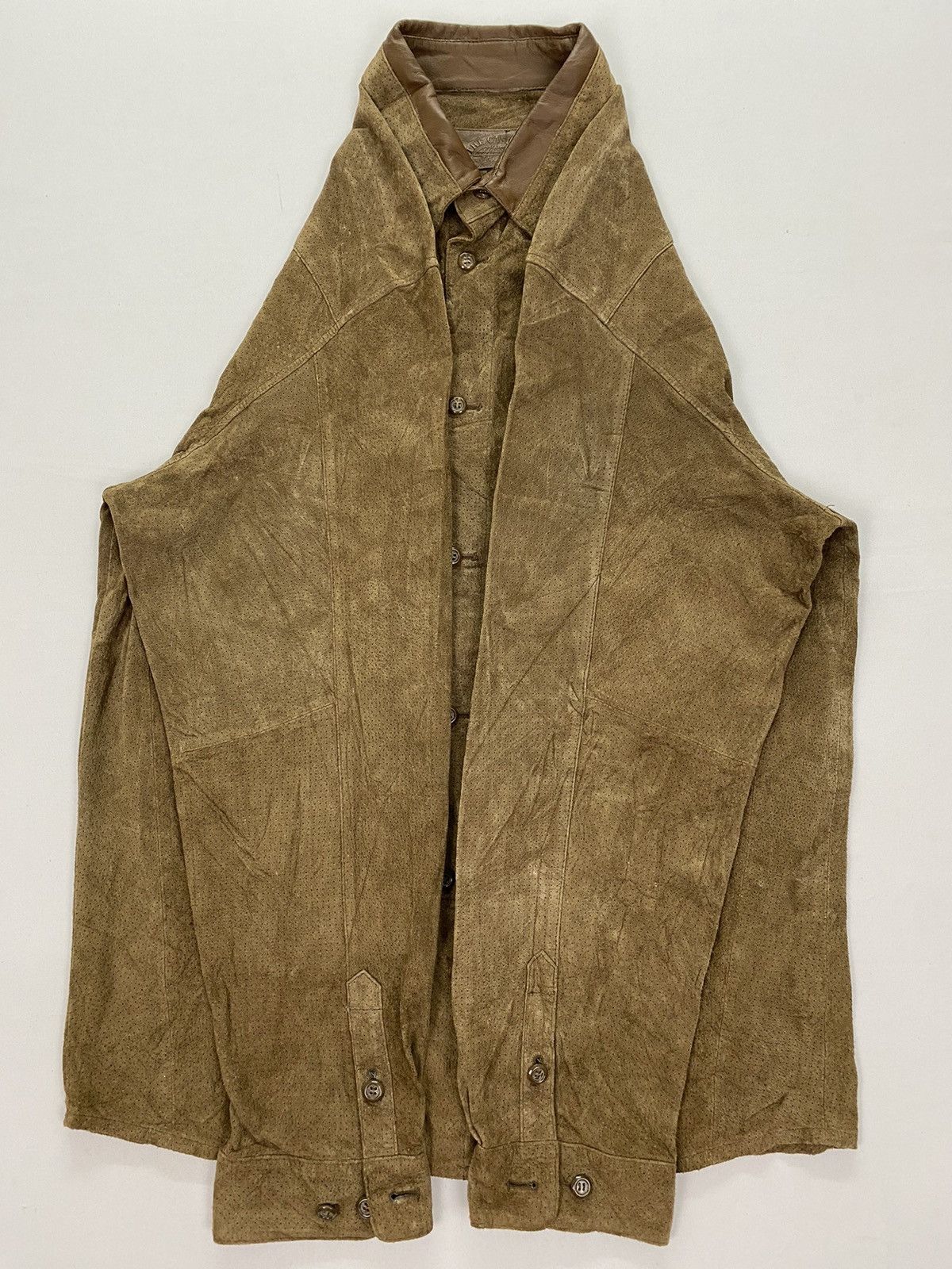 Genuine Leather The Casual Mesh Leather Button Ups Shirt Size US L / EU 52-54 / 3 - 5 Thumbnail