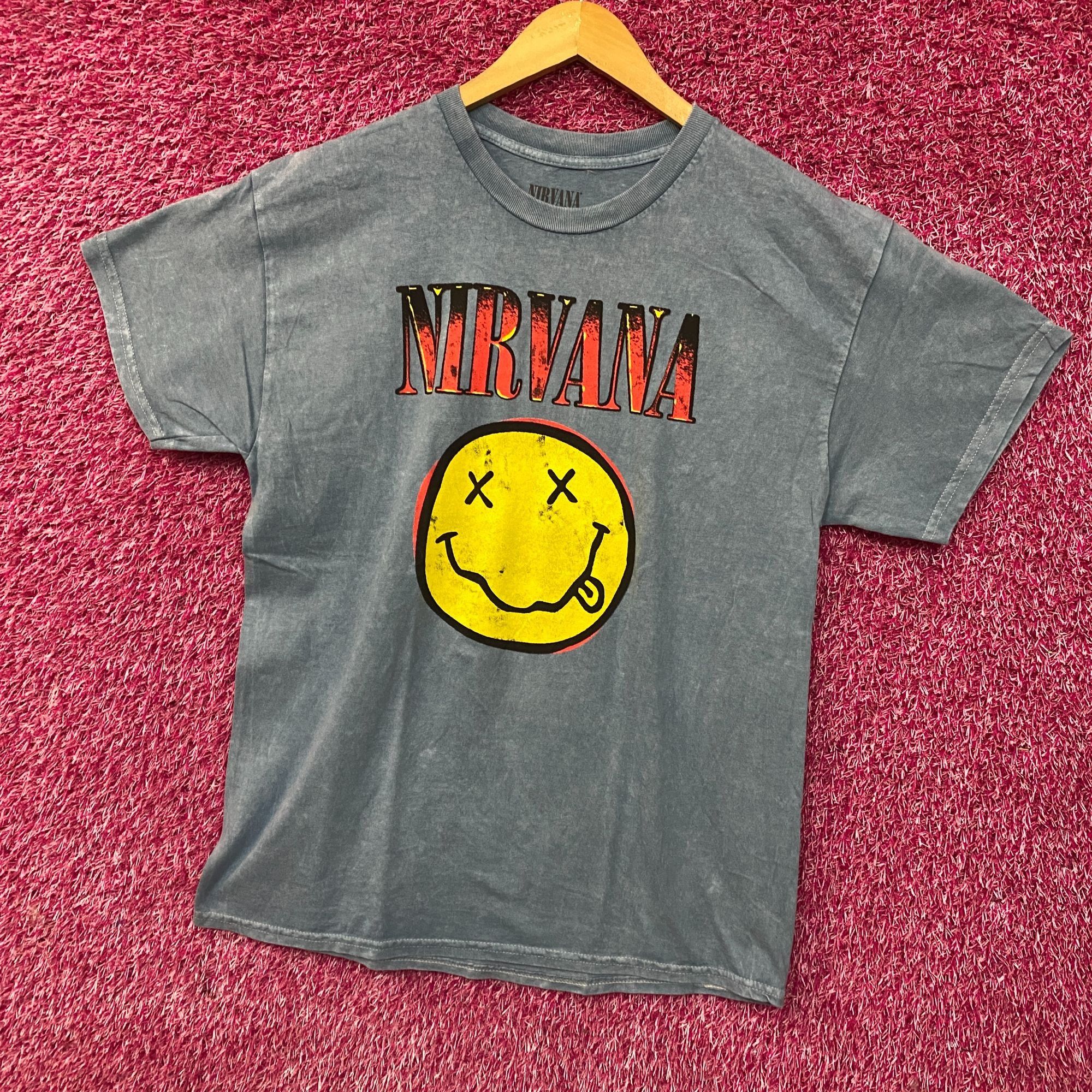 Nirvana Nirvana Nevermind Smiley Logo Grunge T-Shirt Large Size US L / EU 52-54 / 3 - 3 Thumbnail