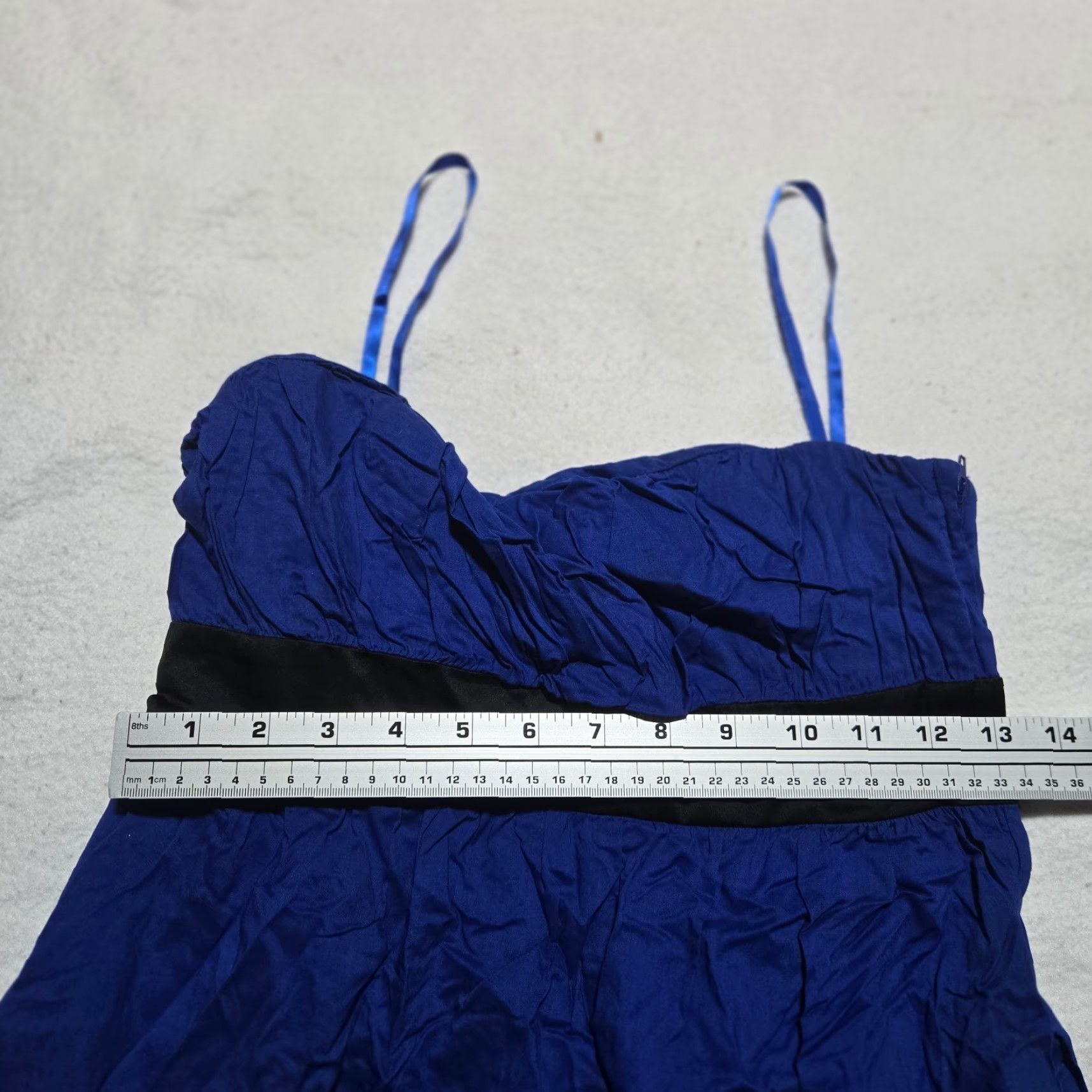 Gap Gap Dress Adult Womens Size 6 Blue Linen Blend A-Line Strapless Sleeveless Short Casual 6 Womens Blue Linen Blend Dress Size M / US 6-8 / IT 42-44 - 4 Thumbnail
