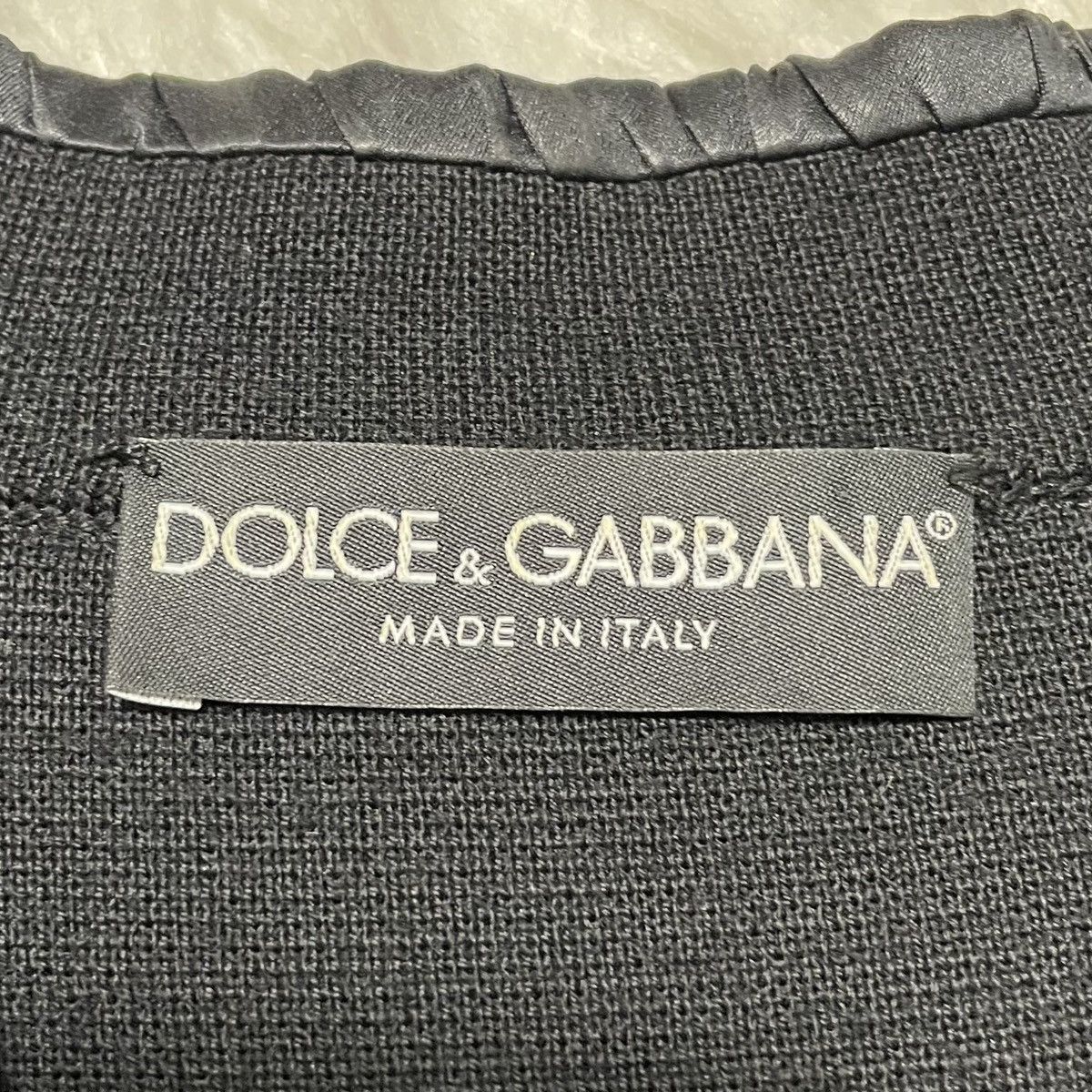 Dolce & Gabbana Dolce & Gabbana Smoke Piping No Collar Jacket 38 Black Size XS / US 0-2 / IT 36-38 - 2 Thumbnail
