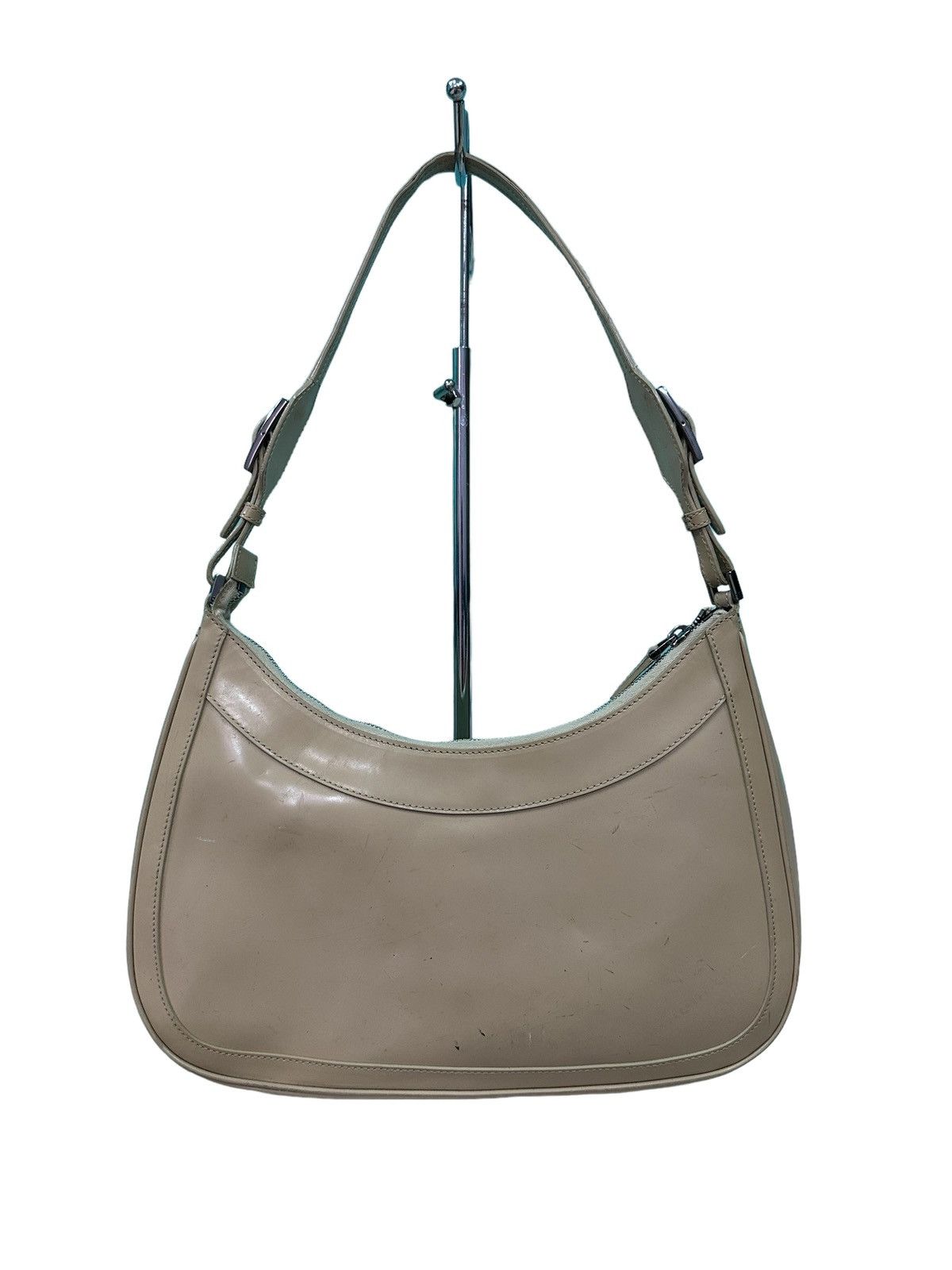 Gucci AUTHENTIC GUCCI BEIGE PATENT LEATHER JACKIE SHOULDER BAG Size ONE SIZE - 7 Thumbnail