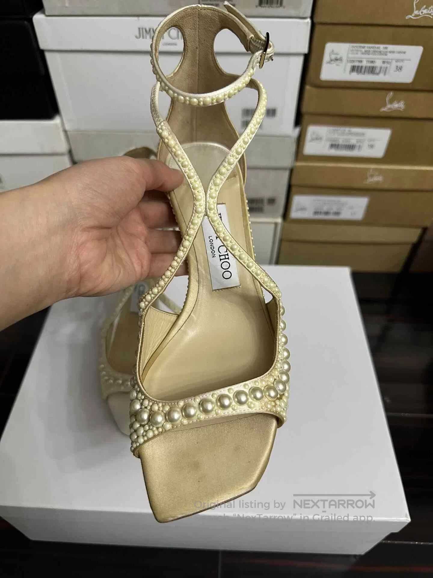 Jimmy Choo Jimmy Choo Pearl High Heels. Size US 7 / IT 37 - 3 Thumbnail