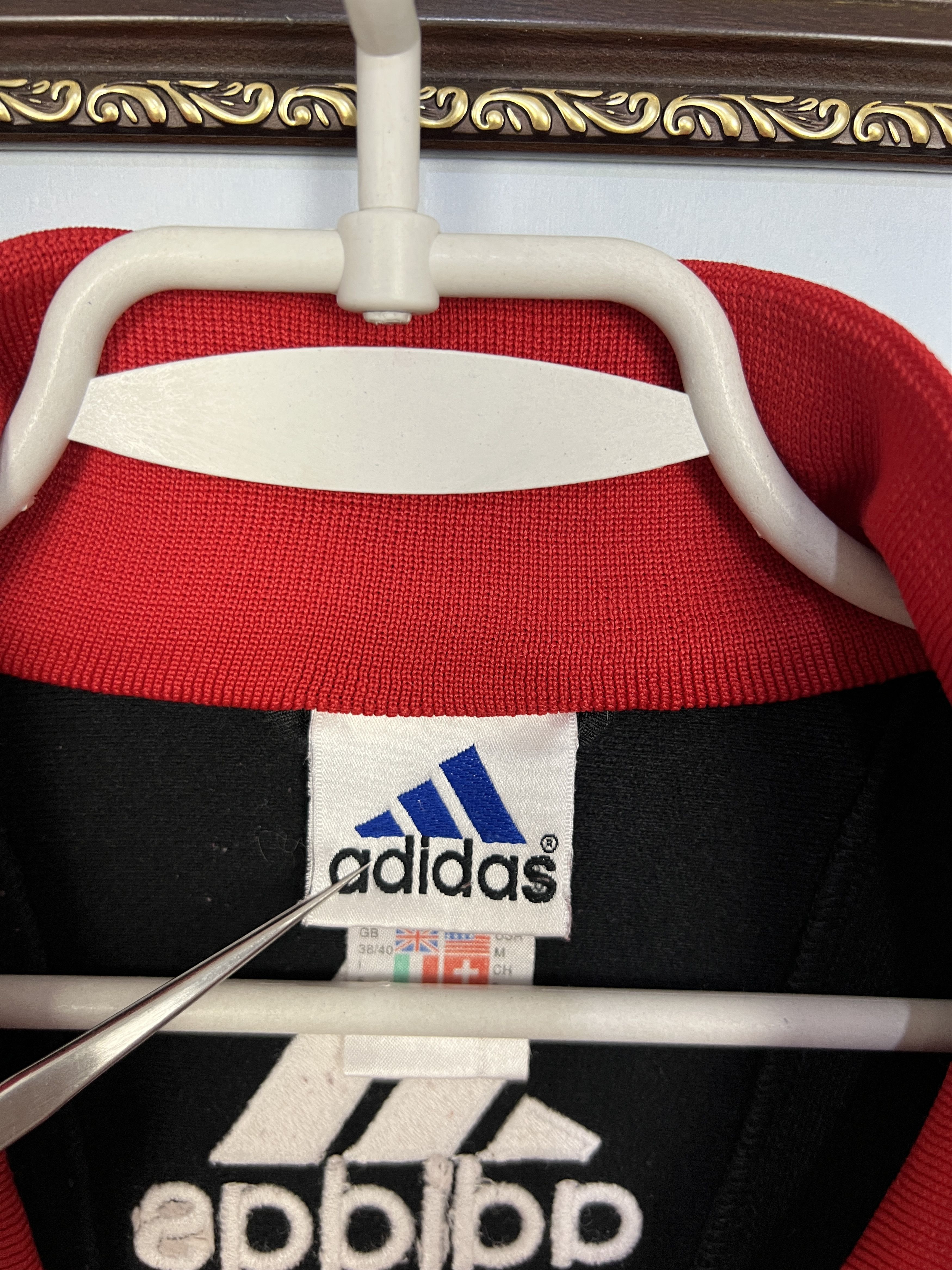 Adidas Vintage 90's Adidas AC Milan Football Jacket Soccer Mens Size US M / EU 48-50 / 2 - 8 Thumbnail