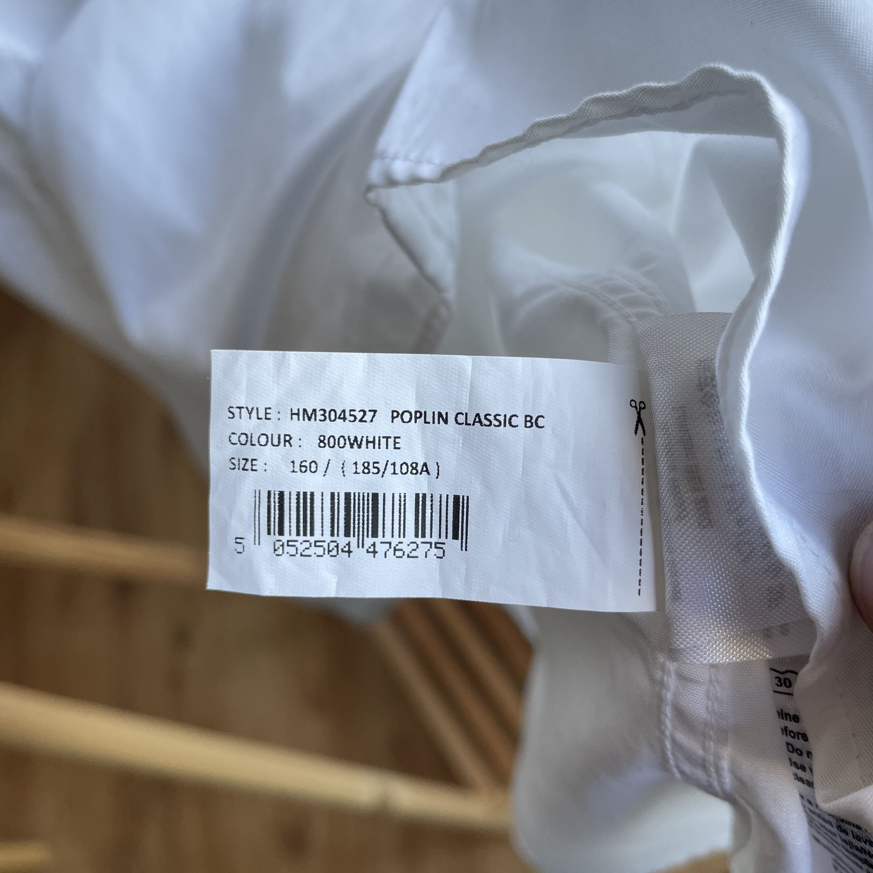 Hackett Hackett Poplin White Classic Fit Dress Shirt Size 41 Size 40R - 7 Thumbnail