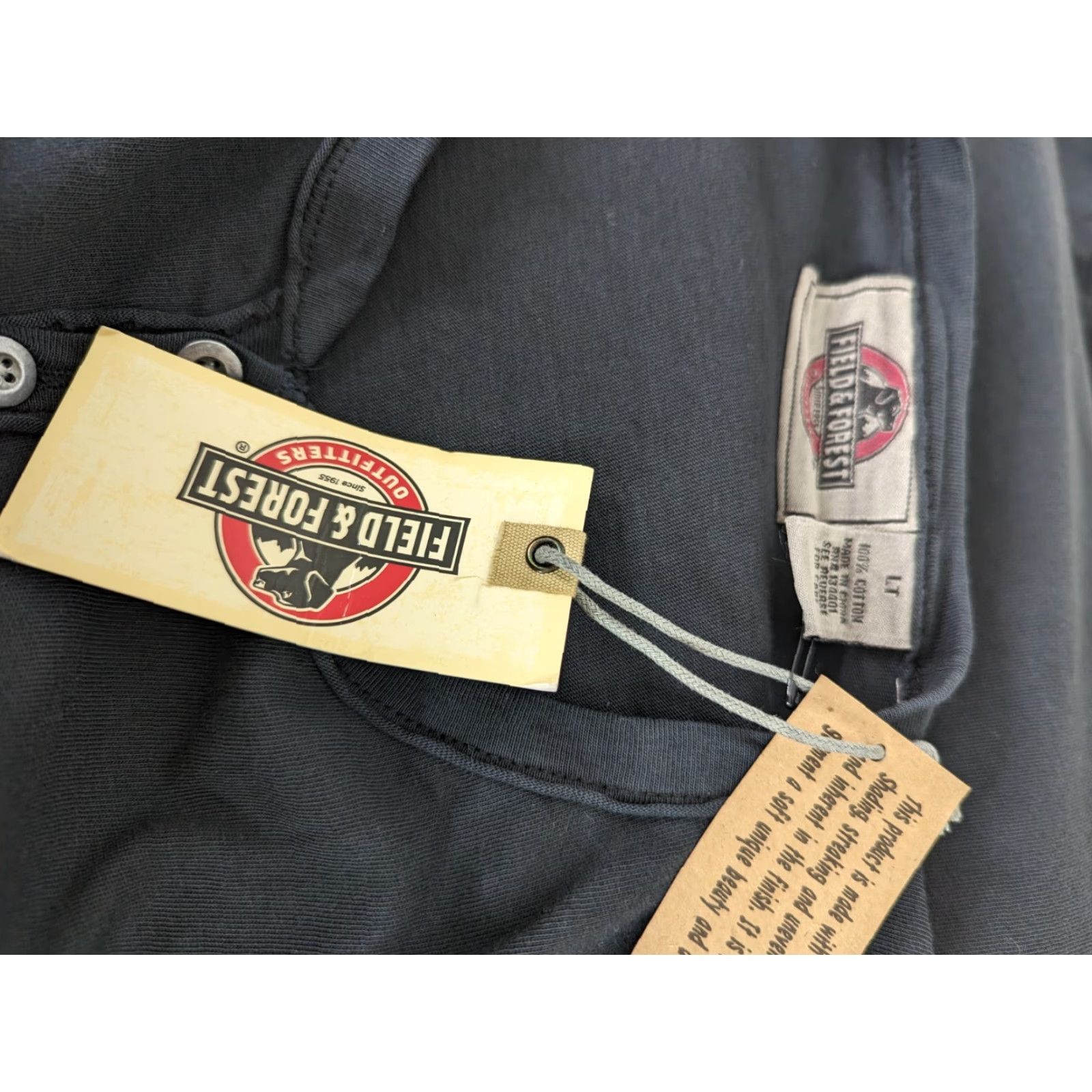 Vintage VINTAGE? No. (But follow rules: No adding.) Field N Forest Henley Shirt LT Mens Black Long Sleeve Workwear Tunic? Size US L / EU 52-54 / 3 - 3 Thumbnail