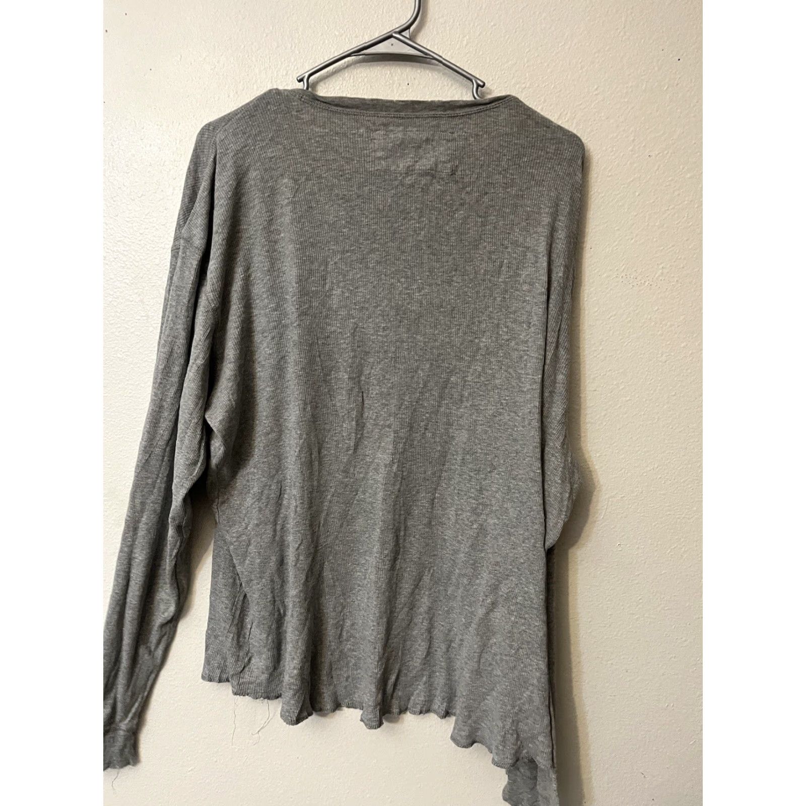 Old Navy Old Navy Mens Medium Gray Thermal Long Sleeve Waffle Knit Shirt T-Shirt Sock? Size US M / EU 48-50 / 2 - 2 Thumbnail