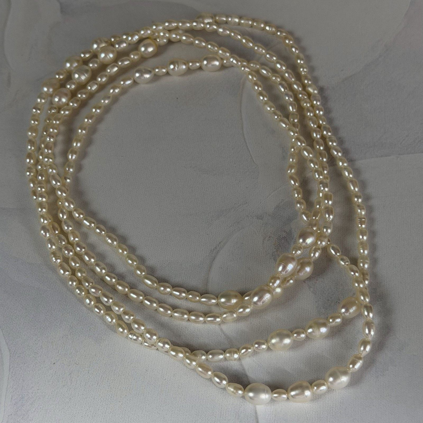 Other Classic VTG 1980s 66" 5mm Faux Pearl Flapper-Length Necklace Size ONE SIZE - 4 Thumbnail