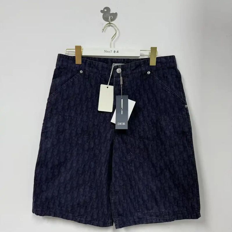 Dior Dior Dark Blue Denim Men's Shorts 0089 Size US 30 / EU 46 - 1 Thumbnail