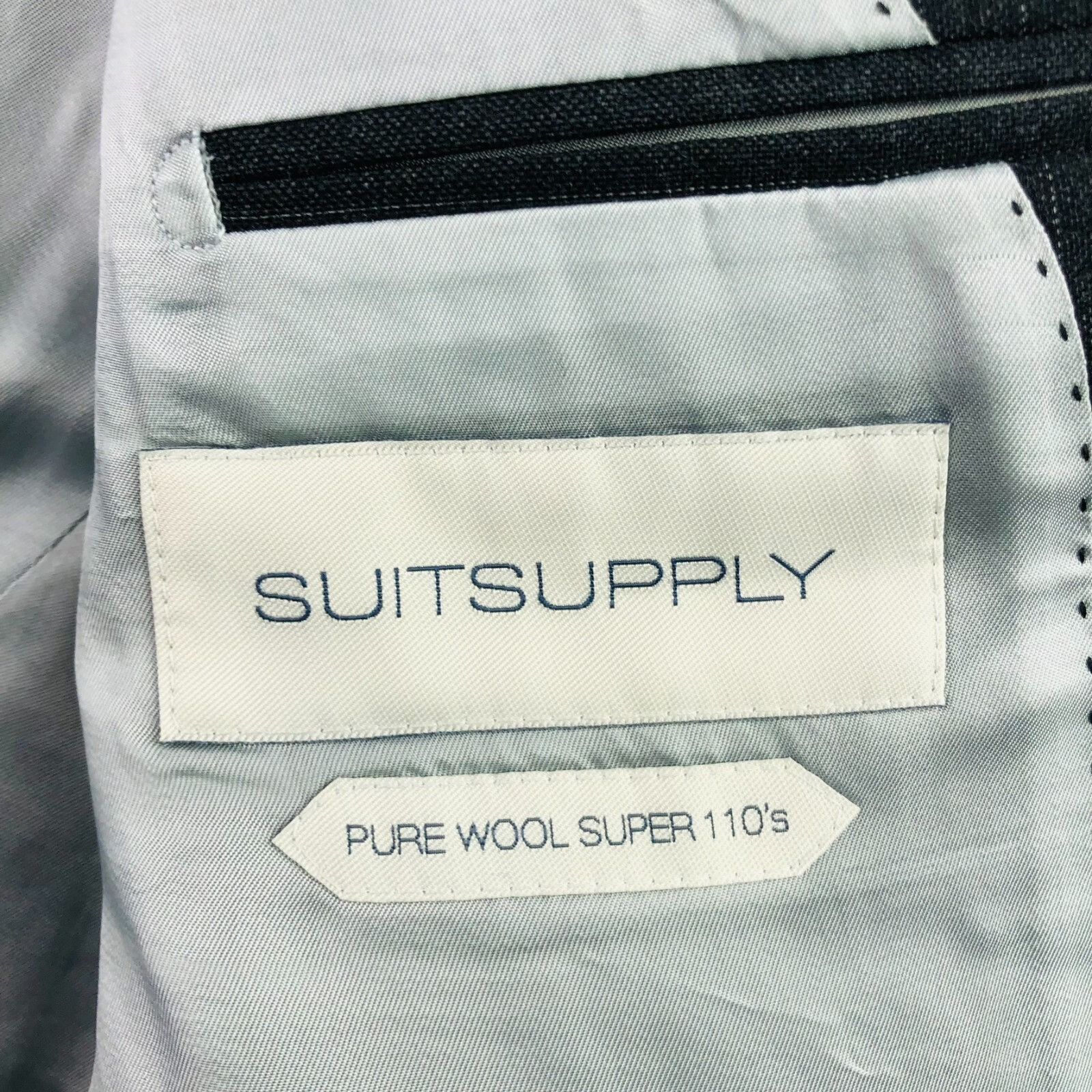 Suitsupply Suitsupply Men's Lazio Slim Super 110's Blazer/Jacket Gray P Size 46S - 4 Thumbnail