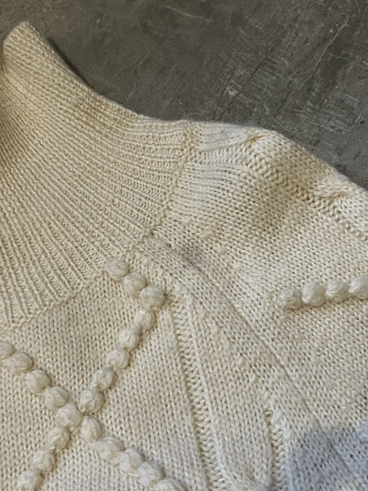 Acne Studios Acne Studios Joris oversize cream sweater cable Size US S / EU 44-46 / 1 - 8 Thumbnail
