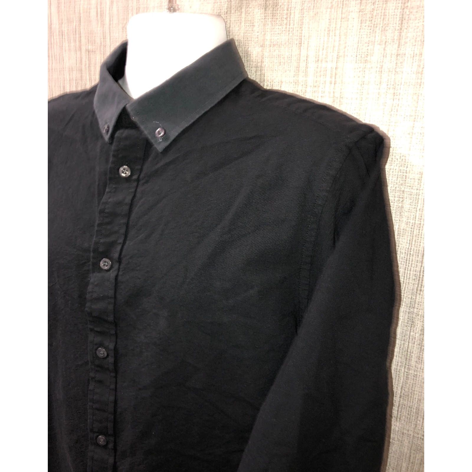 Robert Geller VINTAGE Robert Geller Five Four Mens Long Sleeve Button-Up Shirt Size L Black Clothing Size US L / EU 52-54 / 3 - 2 Thumbnail