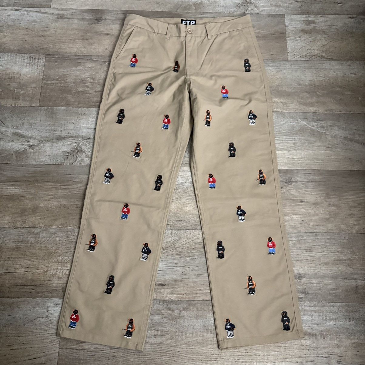 Fuck The Population Ftp Bear Chino Pants Size US 34 / EU 50 - 1 Thumbnail