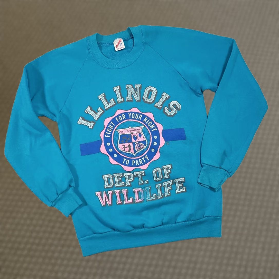 Jerzees VINTAGE Jerzees Sweatshirt Mens M IL Dept. Of Wildlife Nature Crewneck USA Shirt Size US M / EU 48-50 / 2 - 1 Thumbnail