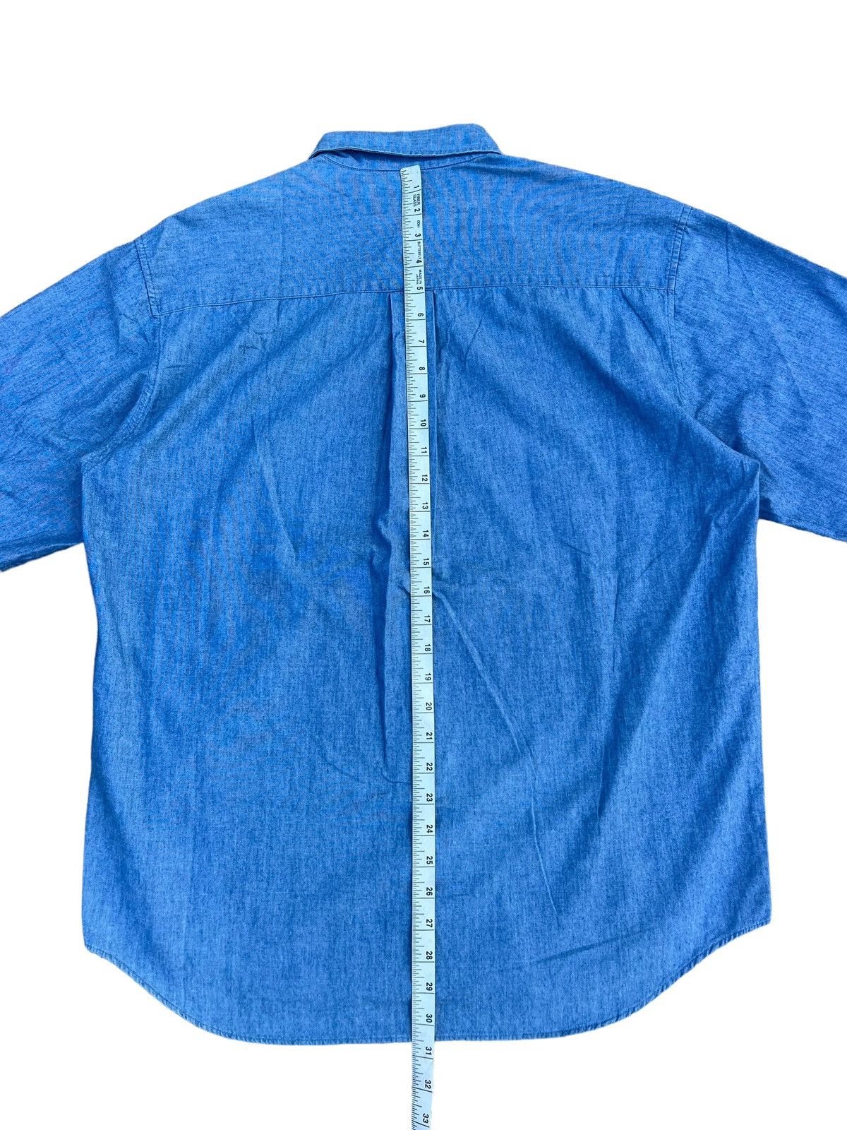 Vintage Vintage 90s Mise Au Green Drying Laundry Chambray Shirt Size US L / EU 52-54 / 3 - 5 Thumbnail