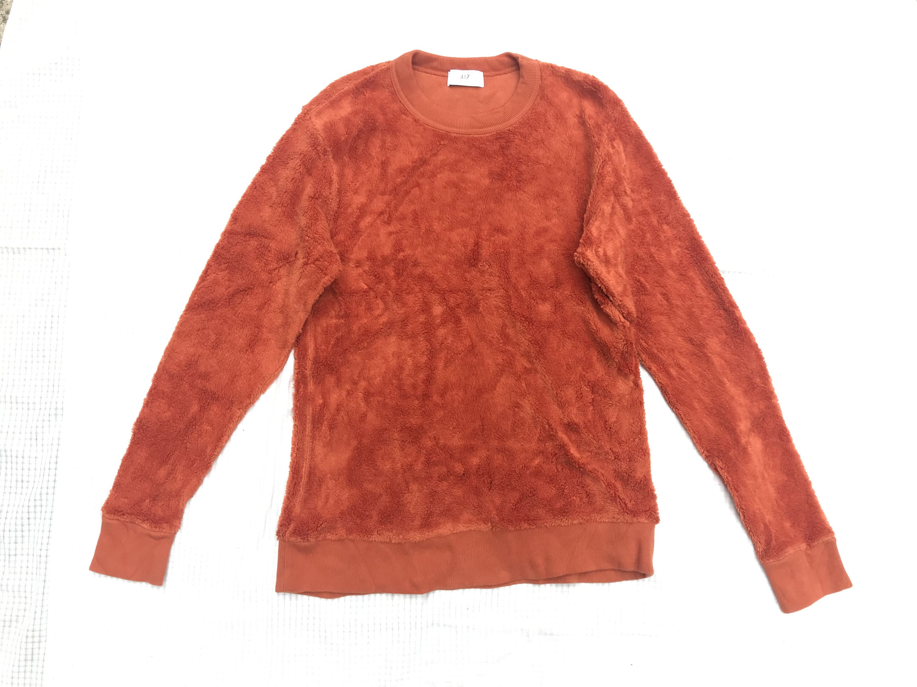 Edifice Japan (J207) Edifice 417 Japan Orange Fuzzy Fleece Sweatshirt Sz L Size US M / EU 48-50 / 2 - 4 Thumbnail