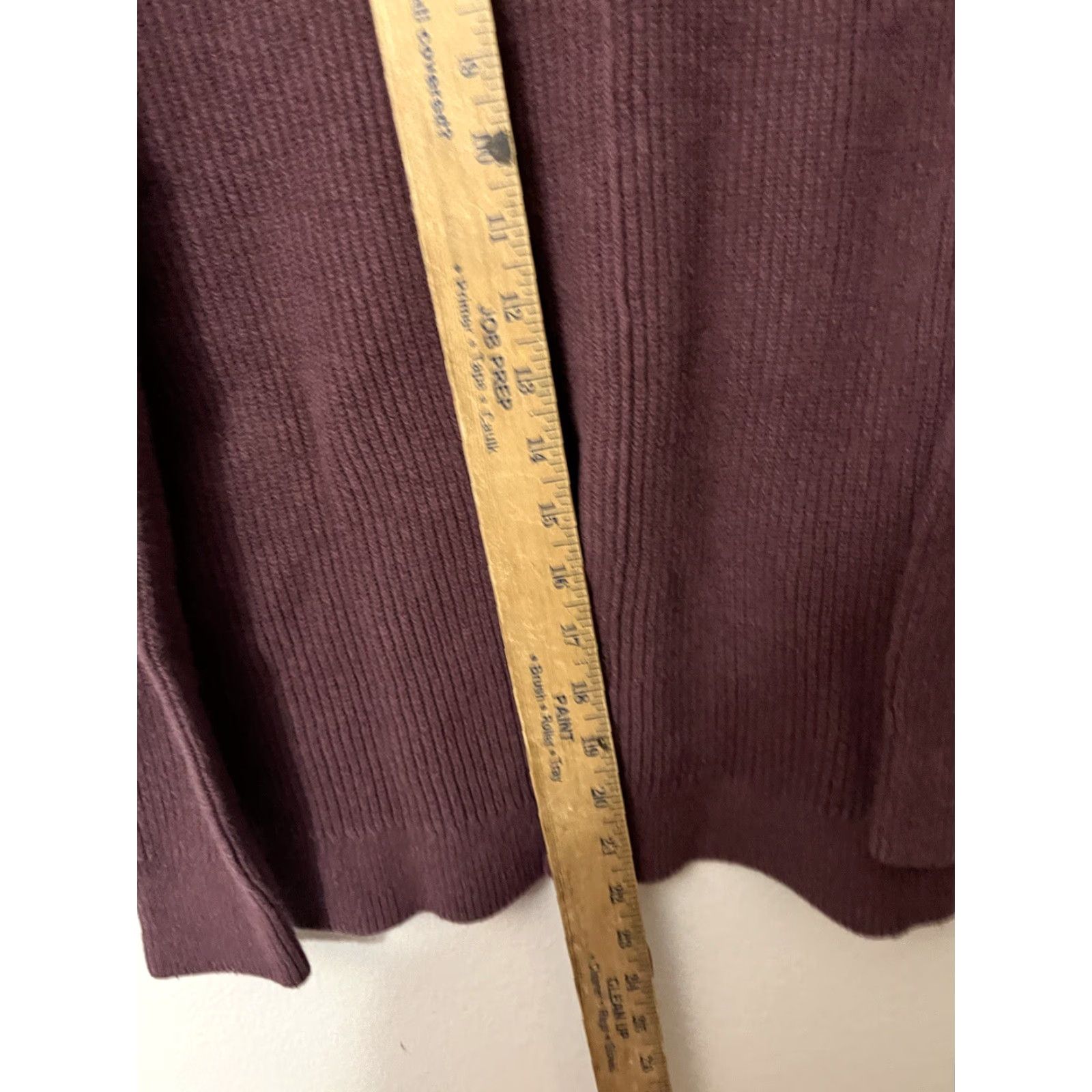 Abercrombie & Fitch Womens Abercrombie & Fitch Ribbed Maroon Knit V-Neck Sweater Size Small Size S / US 4 / IT 40 - 4 Thumbnail