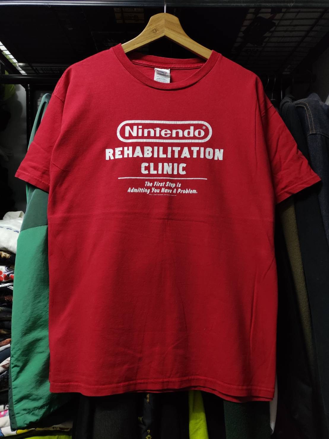 Nintendo Vtg 00's Nintendo " Rehabilitation Clinic " Delta T-Shirt Size US L / EU 52-54 / 3 - 2 Thumbnail