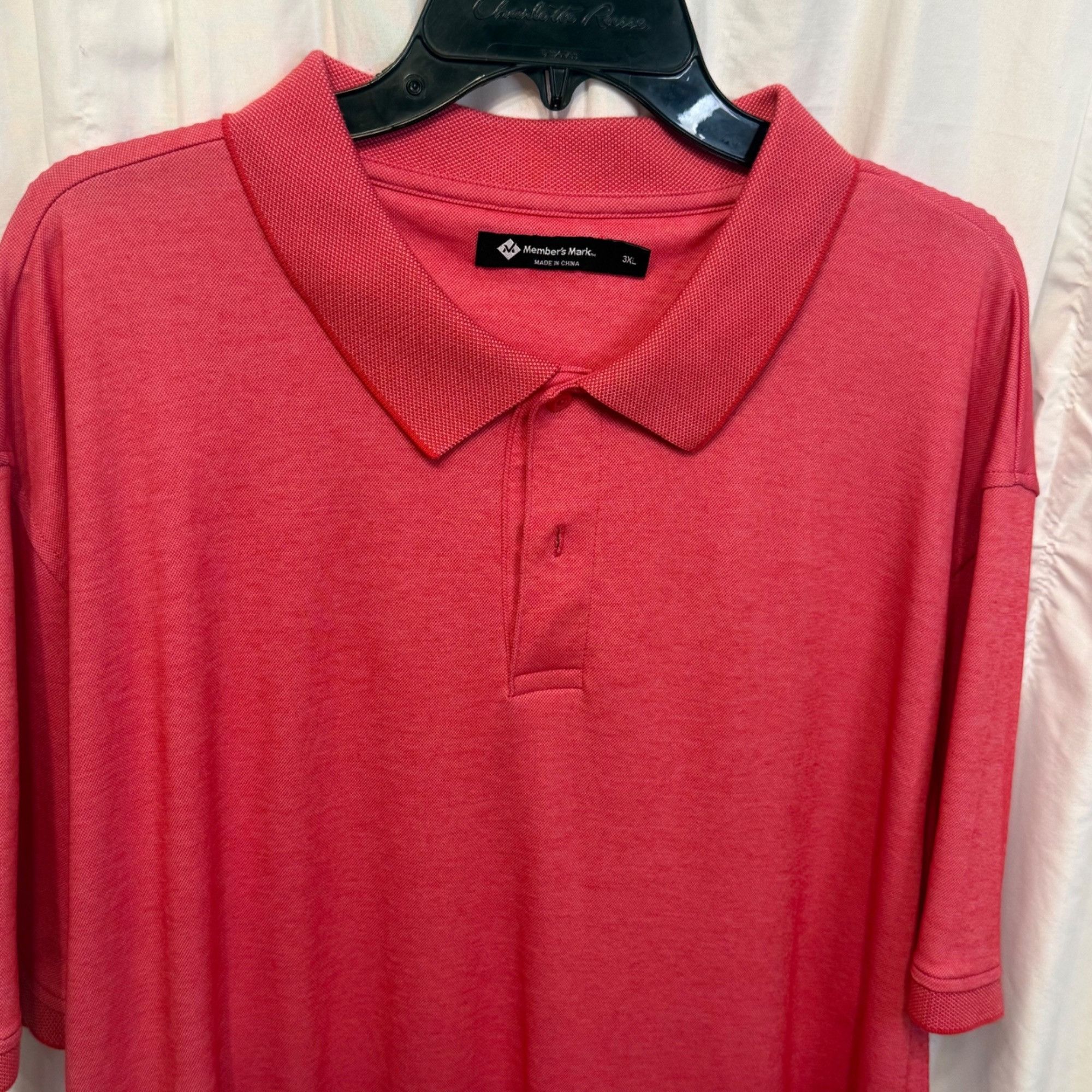 Other Members Mark Mens Red Short Sleeve Polo Shirt 3XL Size US XXL / EU 58 / 5 - 2 Thumbnail