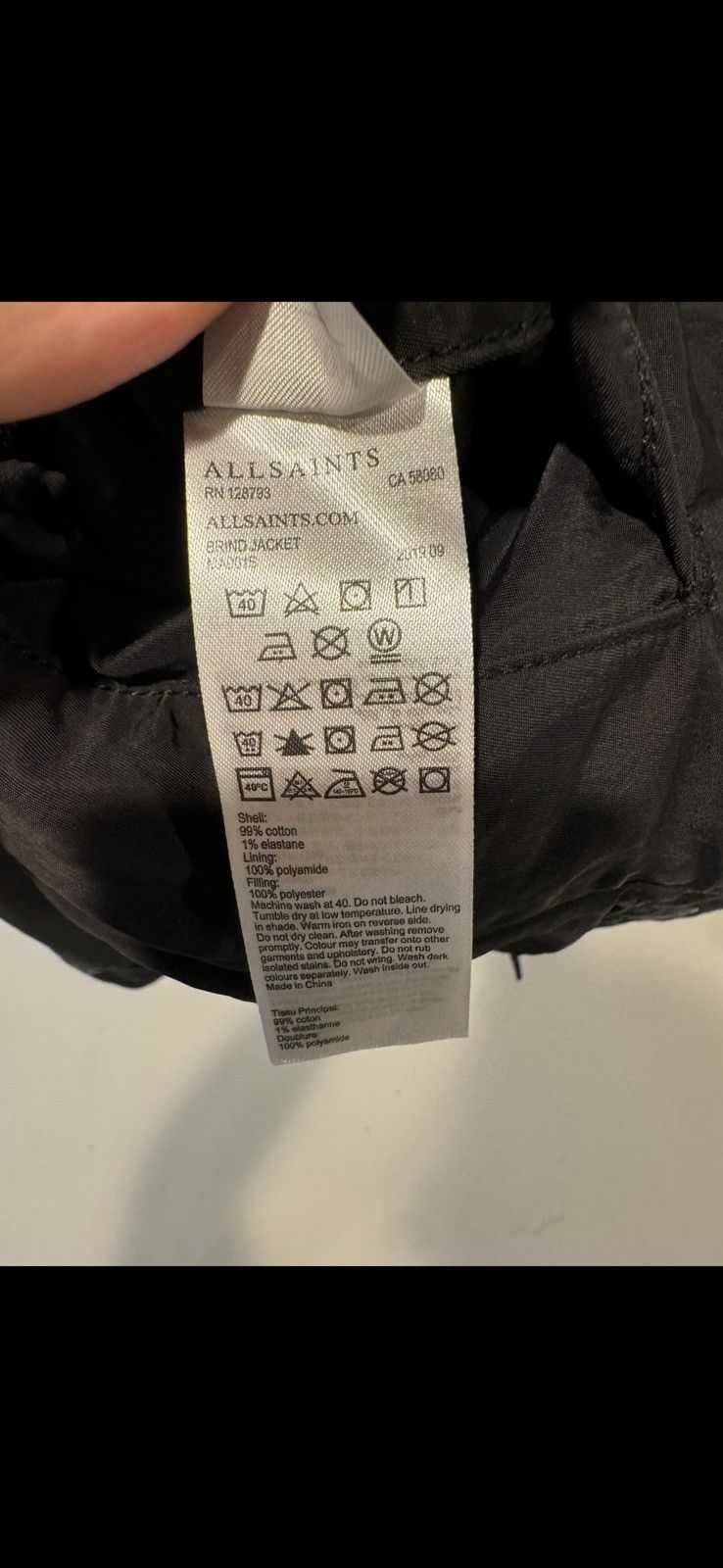 Allsaints Allsaints reversible Jean/nylon jacket Size US M / EU 48-50 / 2 - 10 Thumbnail