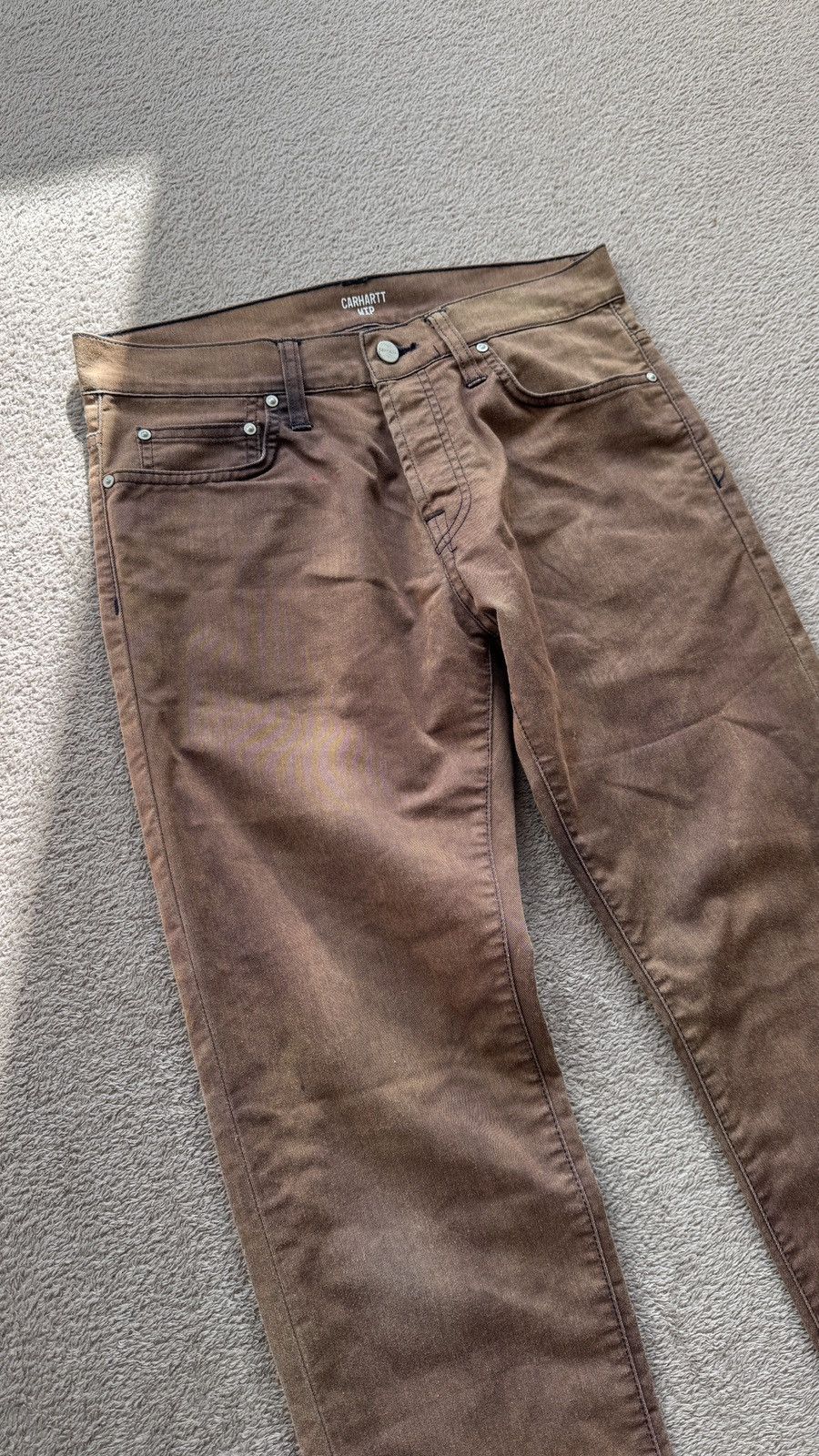 Japanese Brand Carhartt Klondike Crazy Jeans Y2K Mudwash LGB if6was9 vibe Size US 29 - 7 Thumbnail