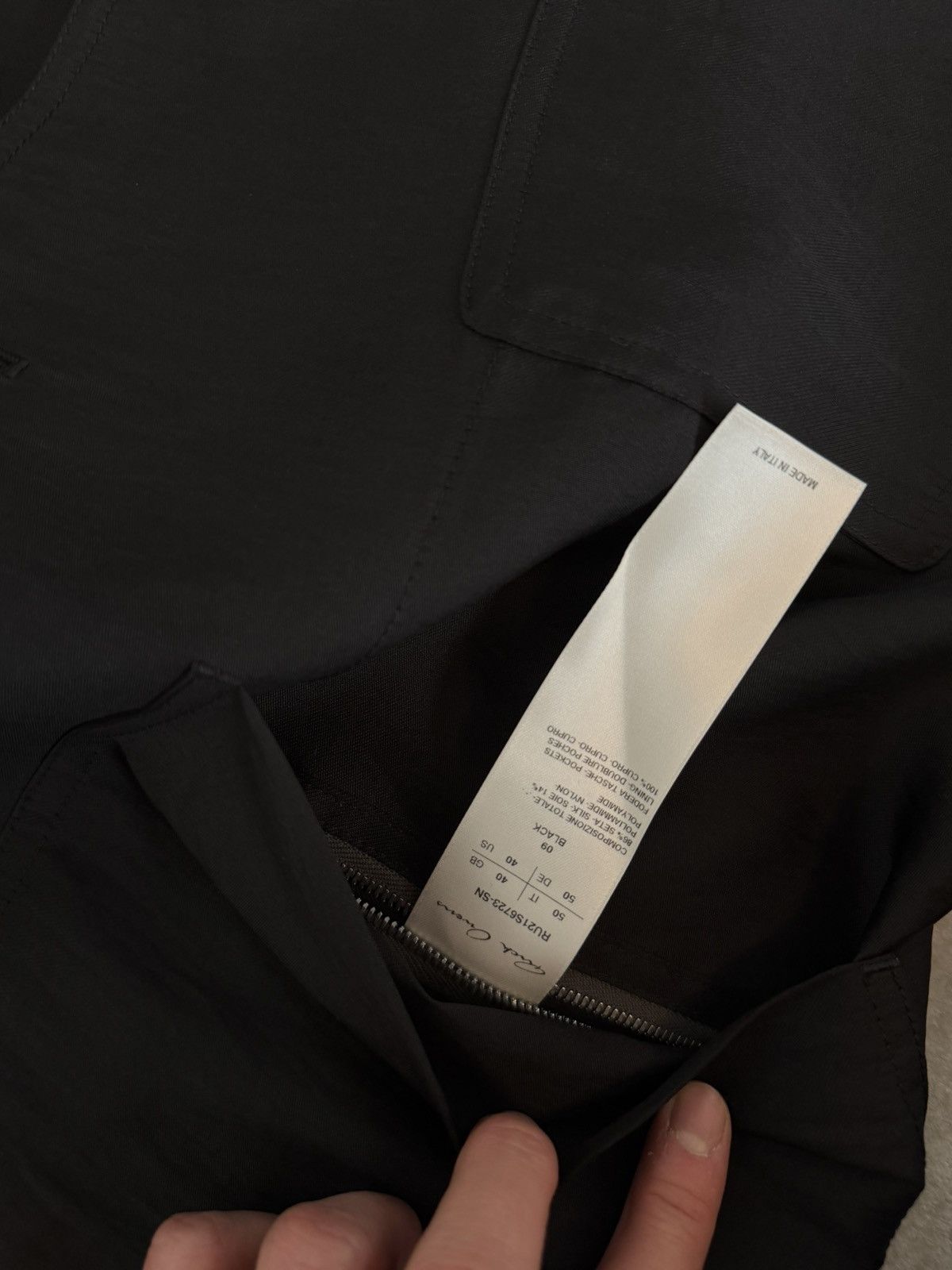 Rick Owens SS21 Phlegethon Silk Island Jacket size 50 Size US M / EU 48-50 / 2 - 4 Thumbnail