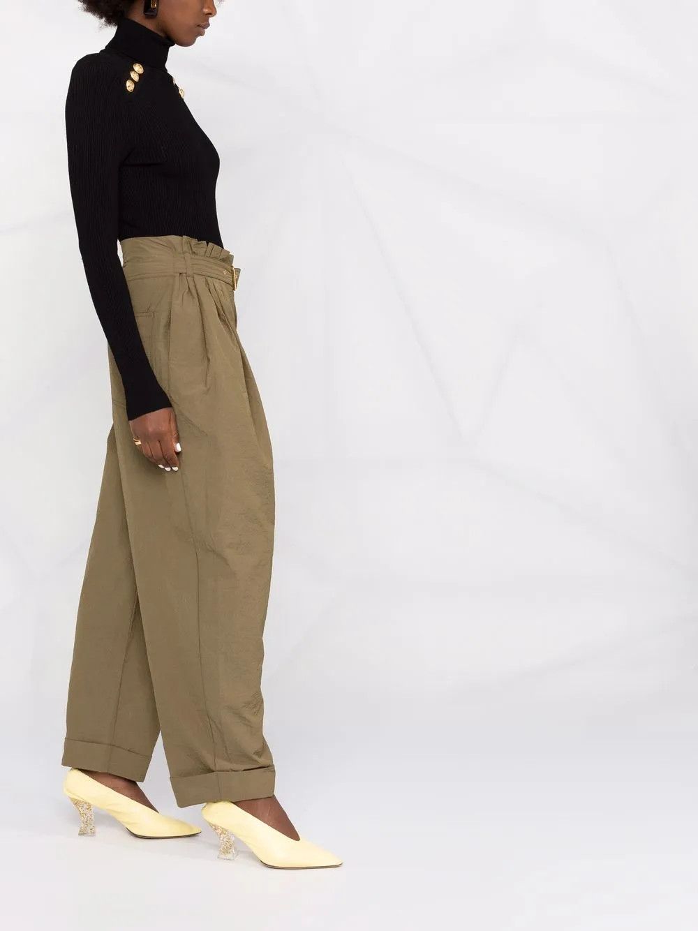Balmain o1y0625 Casual Pant in Military Green Size 28" / US 6 / IT 42 - 4 Thumbnail