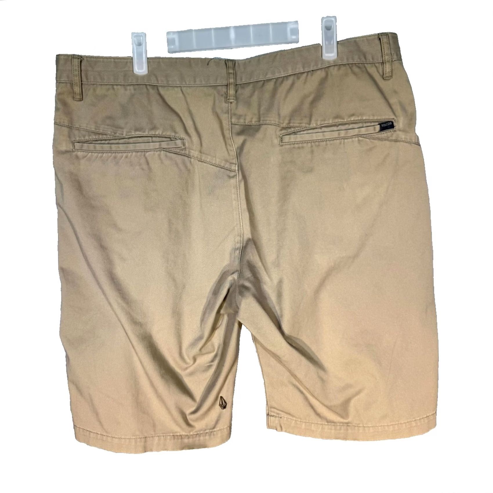 Volcom Volcom Chino Shorts Mens 38 Tan Flat Front Slash Pocket Casual Summer Comfort Size US 38 / EU 54 - 2 Thumbnail