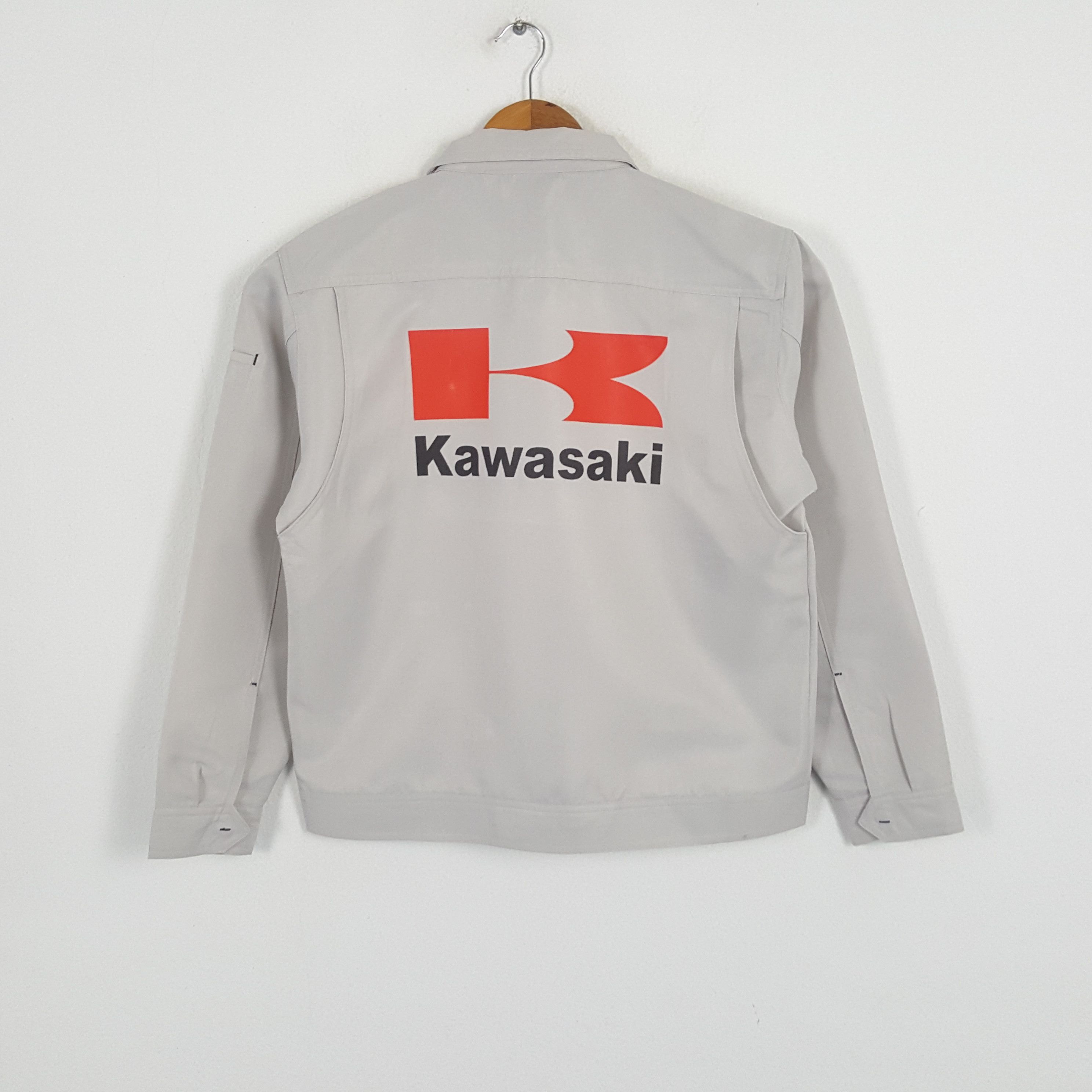 Japanese Brand × Vintage Vintage KAWASAKI Japan Motorcycle Team Factory Custom Jacket Size US M / EU 48-50 / 2 - 1 Thumbnail