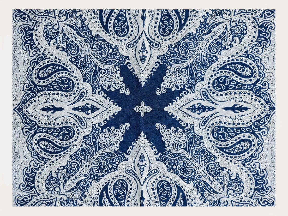 Polo Ralph Lauren INDIGO Printed Bandana COTTON Green Scarf handkerchief Size ONE SIZE - 10 Thumbnail