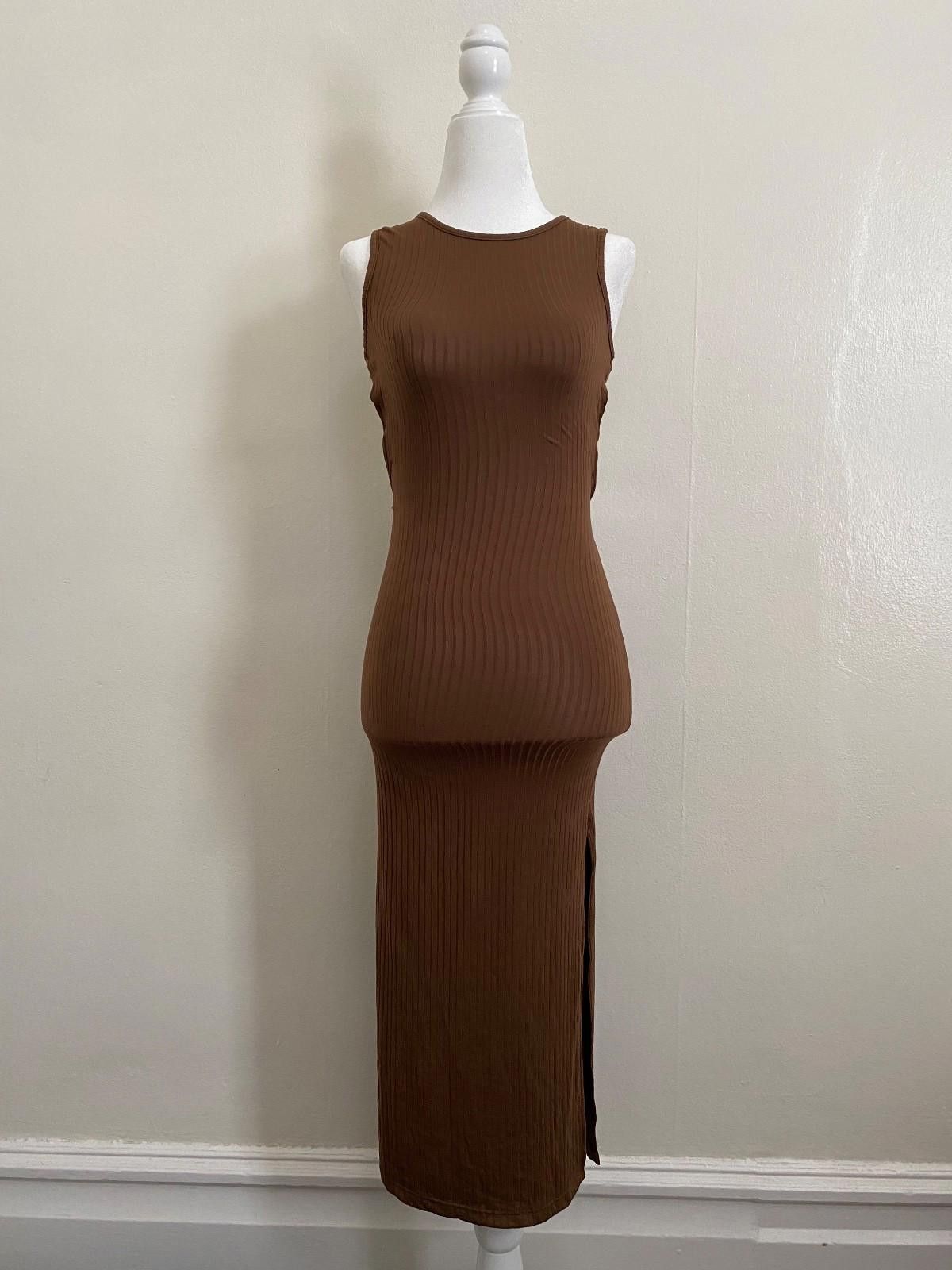 Other ENDLESS BLU Katara Ribbed Open Back Midi Dress (SMALL) Size S / US 4 / IT 40 - 5 Thumbnail