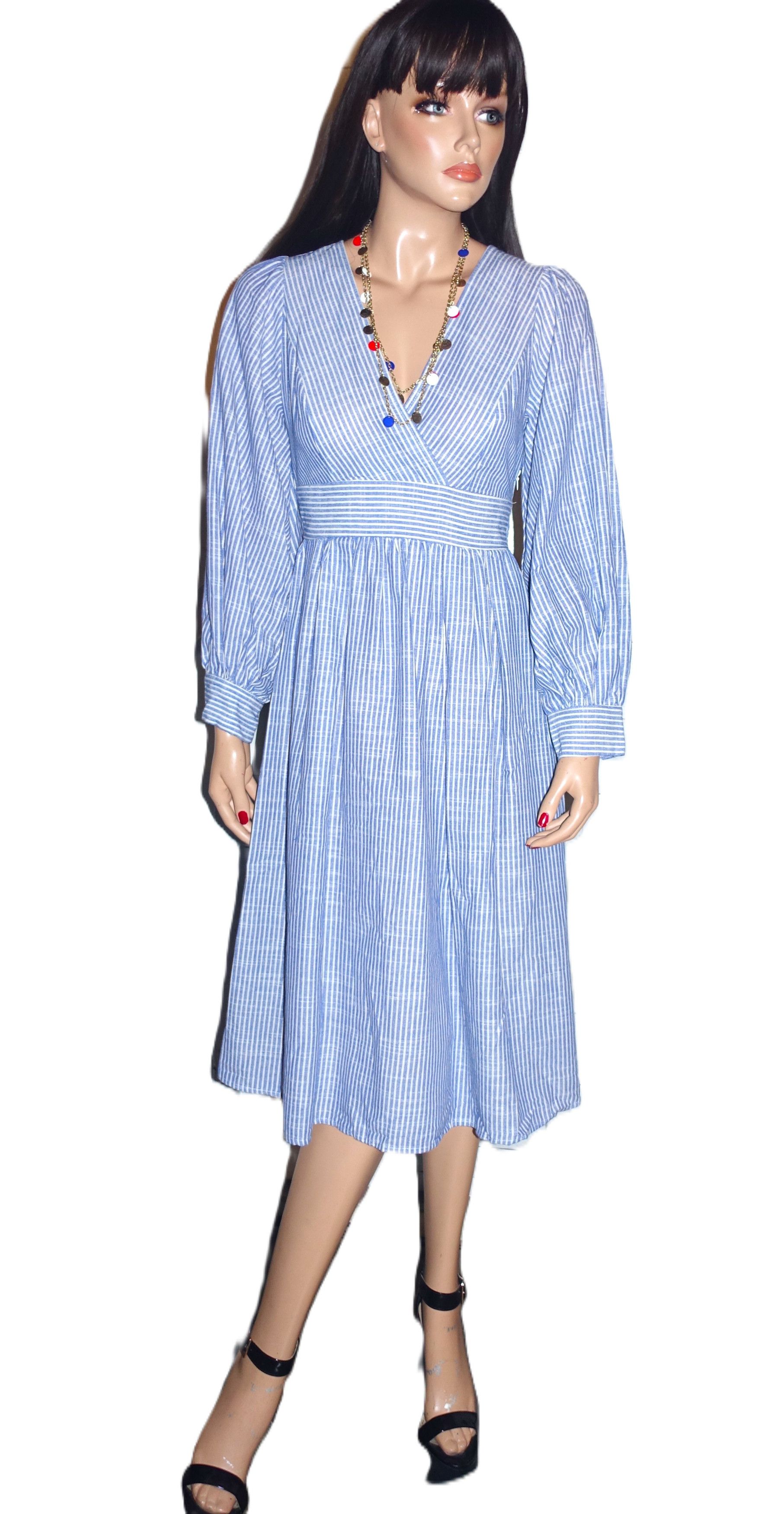Other Cupshe Blue White Striped Dress XS NWT Size XS / US 0-2 / IT 36-38 - 3 Thumbnail