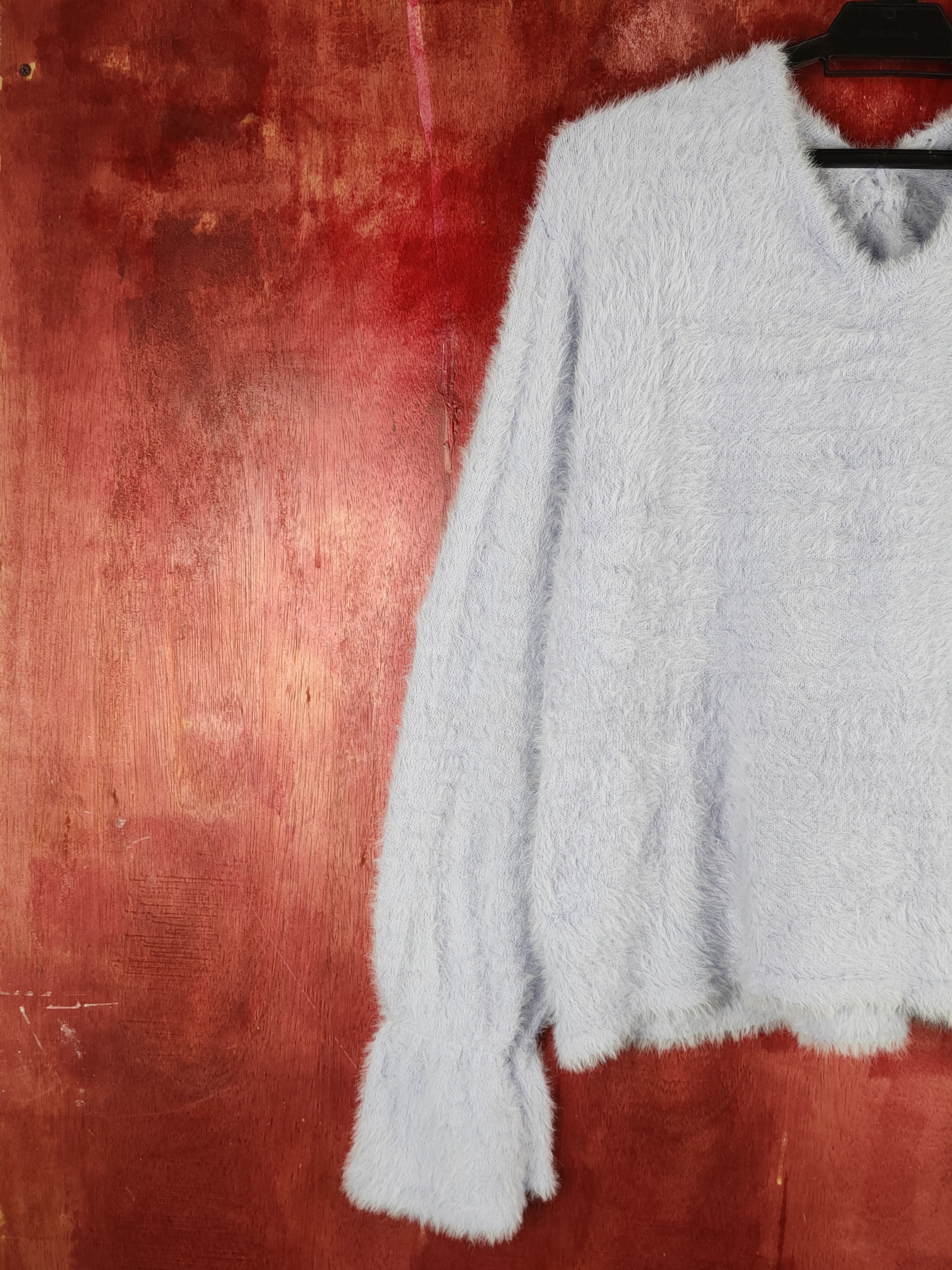 Aran Isles Knitwear × Japanese Brand Continuer de Nice Claup Purple Fur Mohair Knitwear #S1945 Size M / US 6-8 / IT 42-44 - 3 Thumbnail