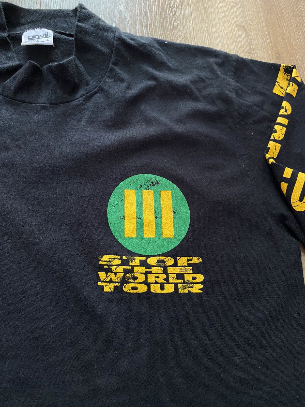Band Tees × Vintage 90s Extreme Stop World Tour Long Sleeve T Shirt Size US L / EU 52-54 / 3 - 8 Thumbnail
