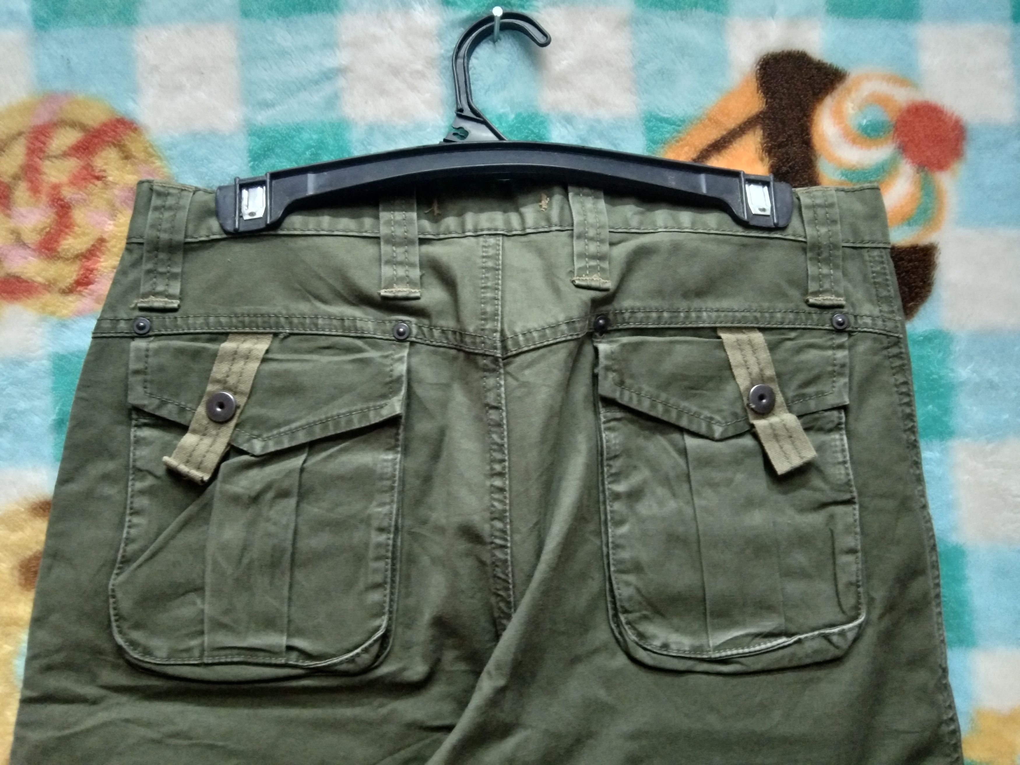 Japan Blue × Japanese Brand × Vintage MADE IN NIPPON BLUEWAY BELL BOTTOM MILITARY STYLE PANT Size US 30 / EU 46 - 3 Thumbnail