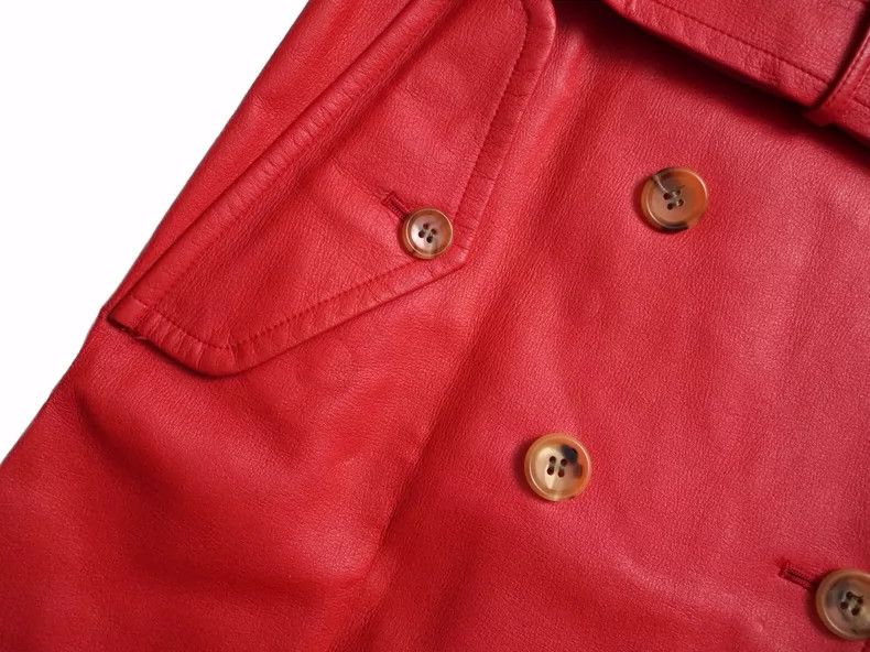 Comme des Garcons Comme Des Garcons Red leather coat Size M / US 6-8 / IT 42-44 - 7 Thumbnail