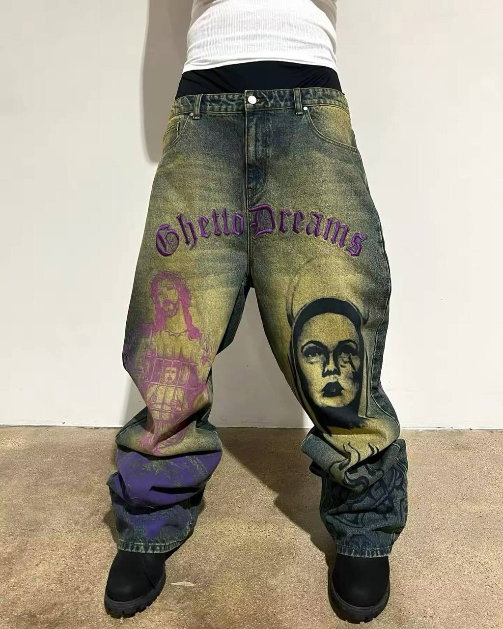 Japanese Brand × Vintage Gheto Dreams juicy baggy jeans Size US 36 / EU 52 - 1 Thumbnail