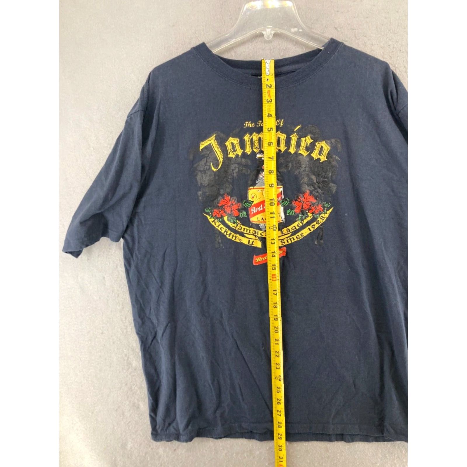 Vintage Caribbean Vacation Shirt 2XL Black Graphic Print Short Sleeve Crew Neck Cotton T-Shirt Jamaica Beer Classic Mens Size US XXL / EU 58 / 5 - 3 Thumbnail