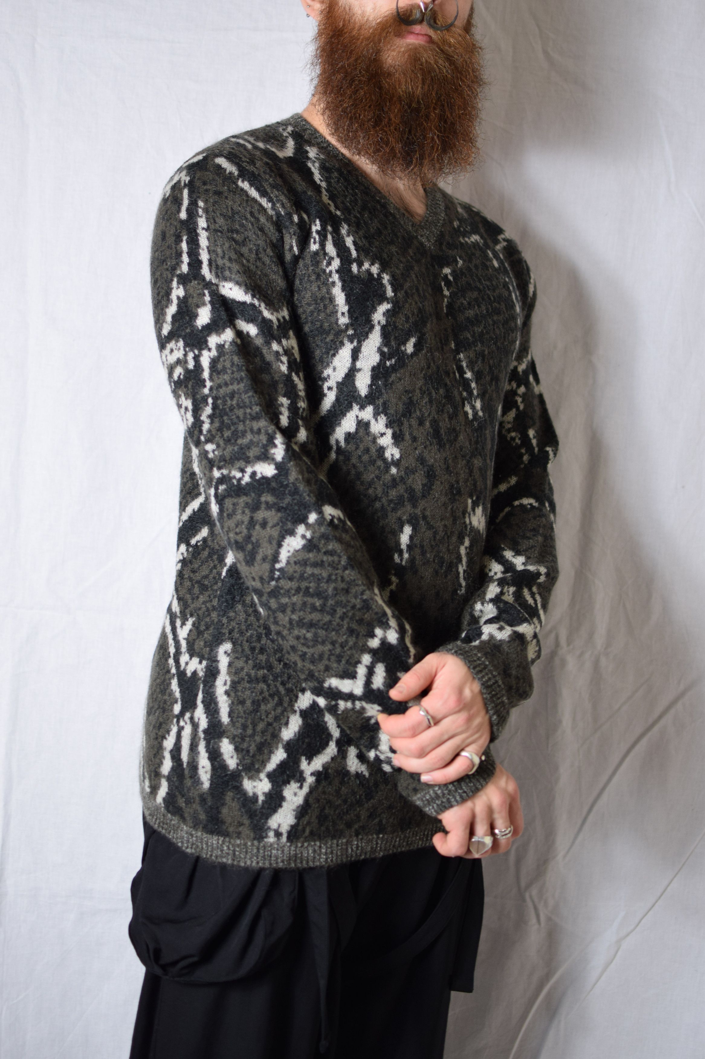 Yohji Yamamoto YYPH AW13 Python Pattern Knit - HQ-K03-173 Size US L / EU 52-54 / 3 - 5 Thumbnail