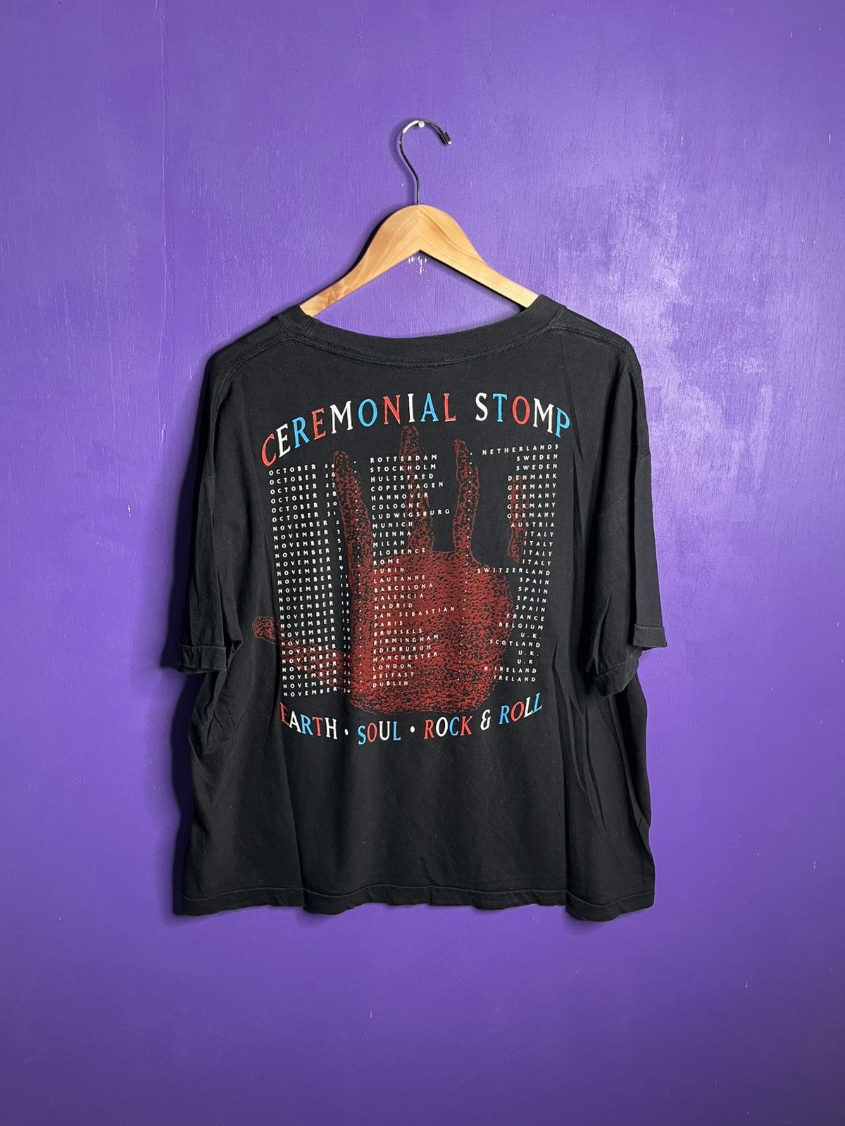 Band Tees × Vintage Vintage 90s The cult ceremonial stomp tour tee Size US XL / EU 56 / 4 - 2 Thumbnail