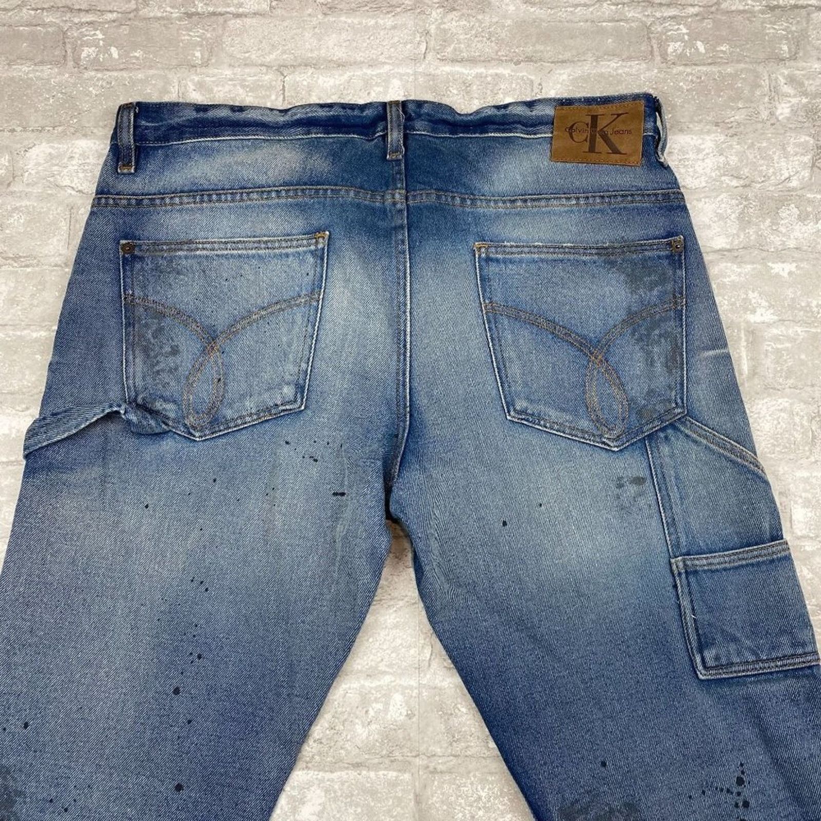 Calvin Klein Calvin Klein Slim Leg Garage Paint Jeans Men's 36x32 NWT Size US 36 / EU 52 - 6 Thumbnail