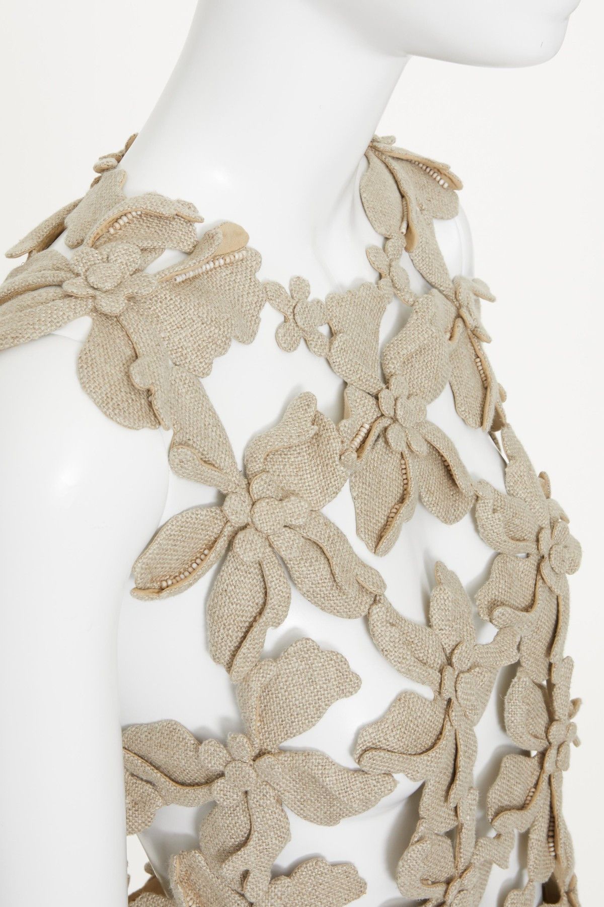 Valentino o1s1wg110525 Crop Dress in Beige Size M / US 6-8 / IT 42-44 - 4 Thumbnail