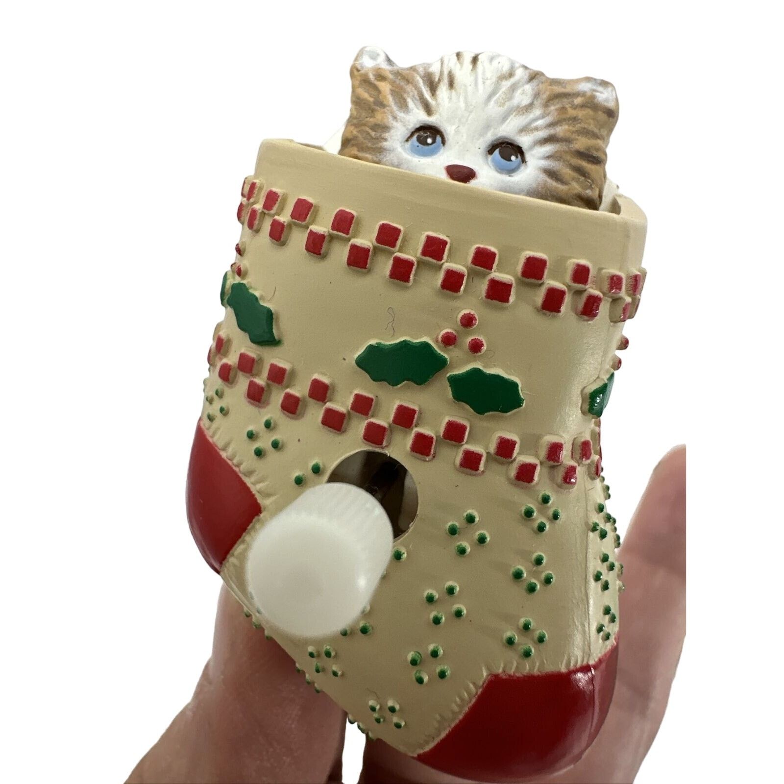 & Other Stories VTG Hallmark WindUp Kitten Christmas Stocking 1990 Brooch Size ONE SIZE - 6 Thumbnail
