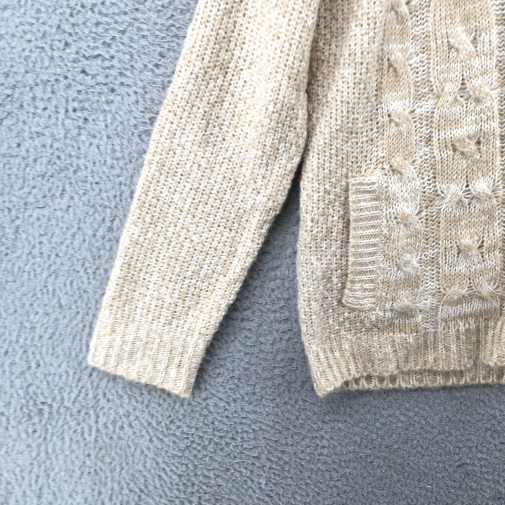 Vintage Maurices Cardigan Sweater Women Medium Knit Long Sleeve Button Beige NEW Size M / US 6-8 / IT 42-44 - 5 Thumbnail