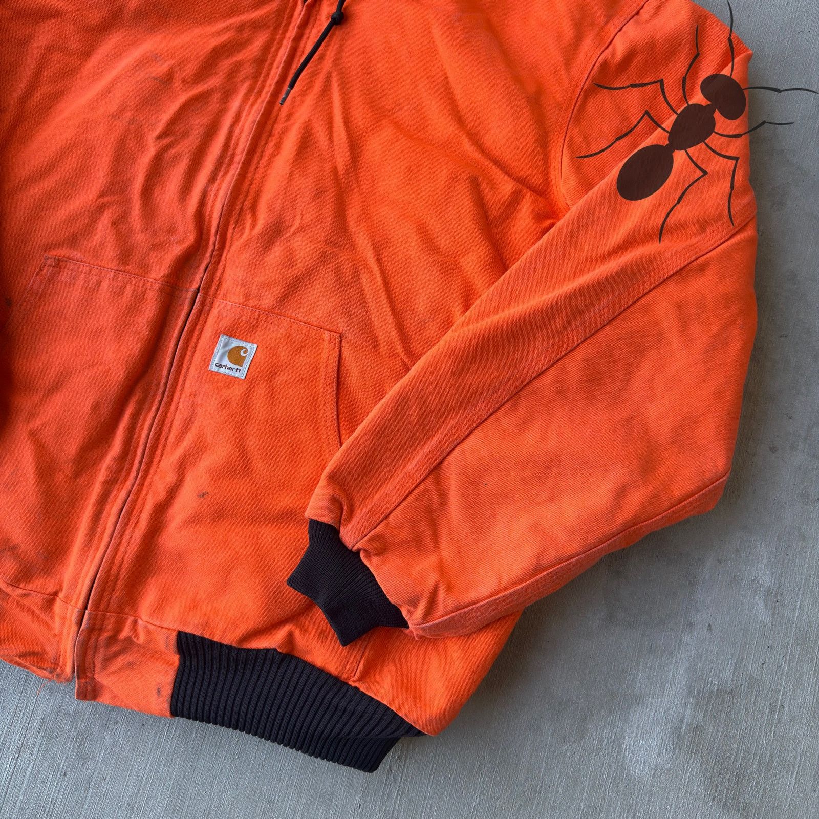 Carhartt × Vintage Vintage Y2K Carhartt J140 BLZ XL tall orange hooded jacket Size US XL / EU 56 / 4 - 4 Thumbnail