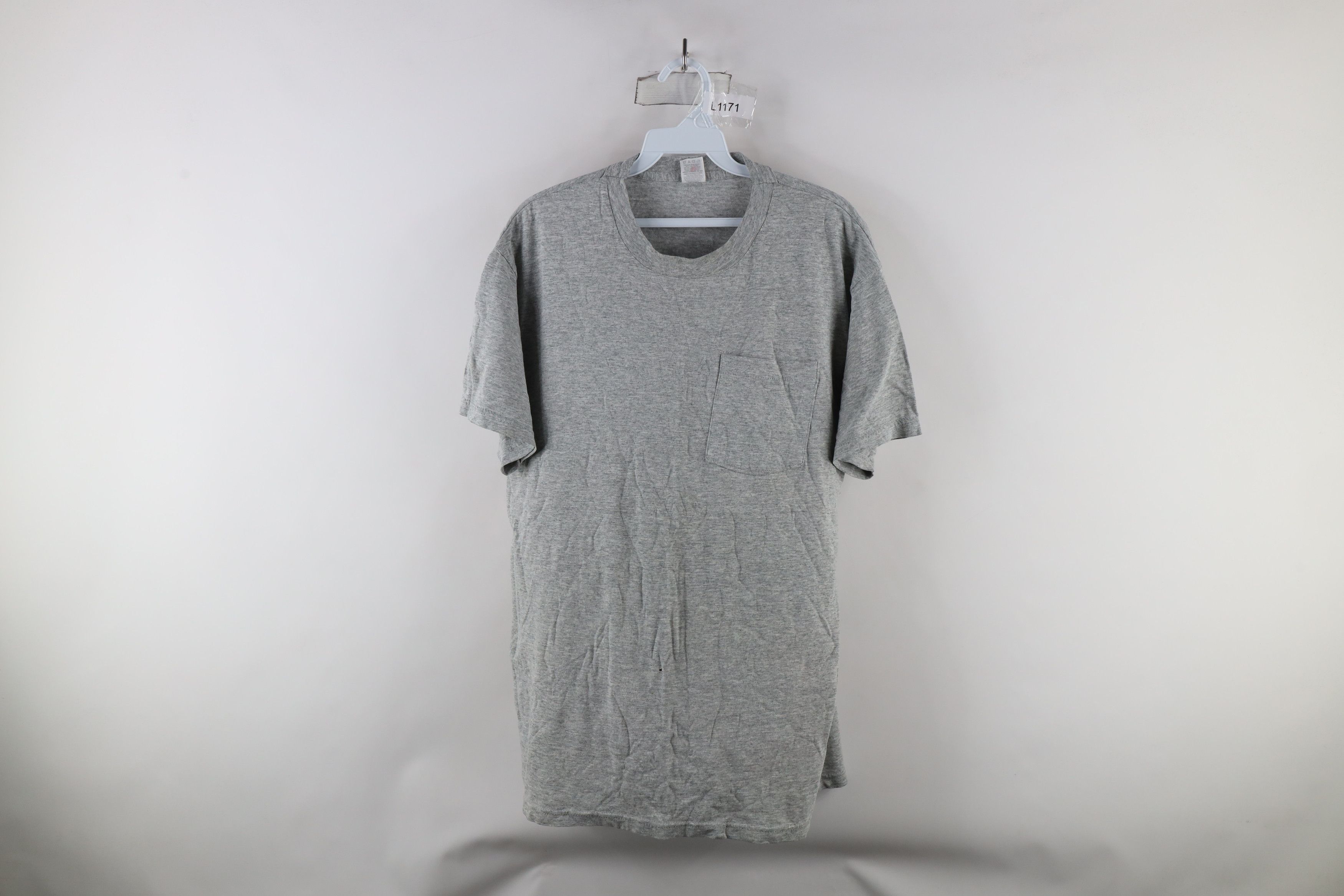 Vintage Vintage 90s Streetwear Short Sleeve T-Shirt Heather Gray Size US L / EU 52-54 / 3 - 1 Thumbnail