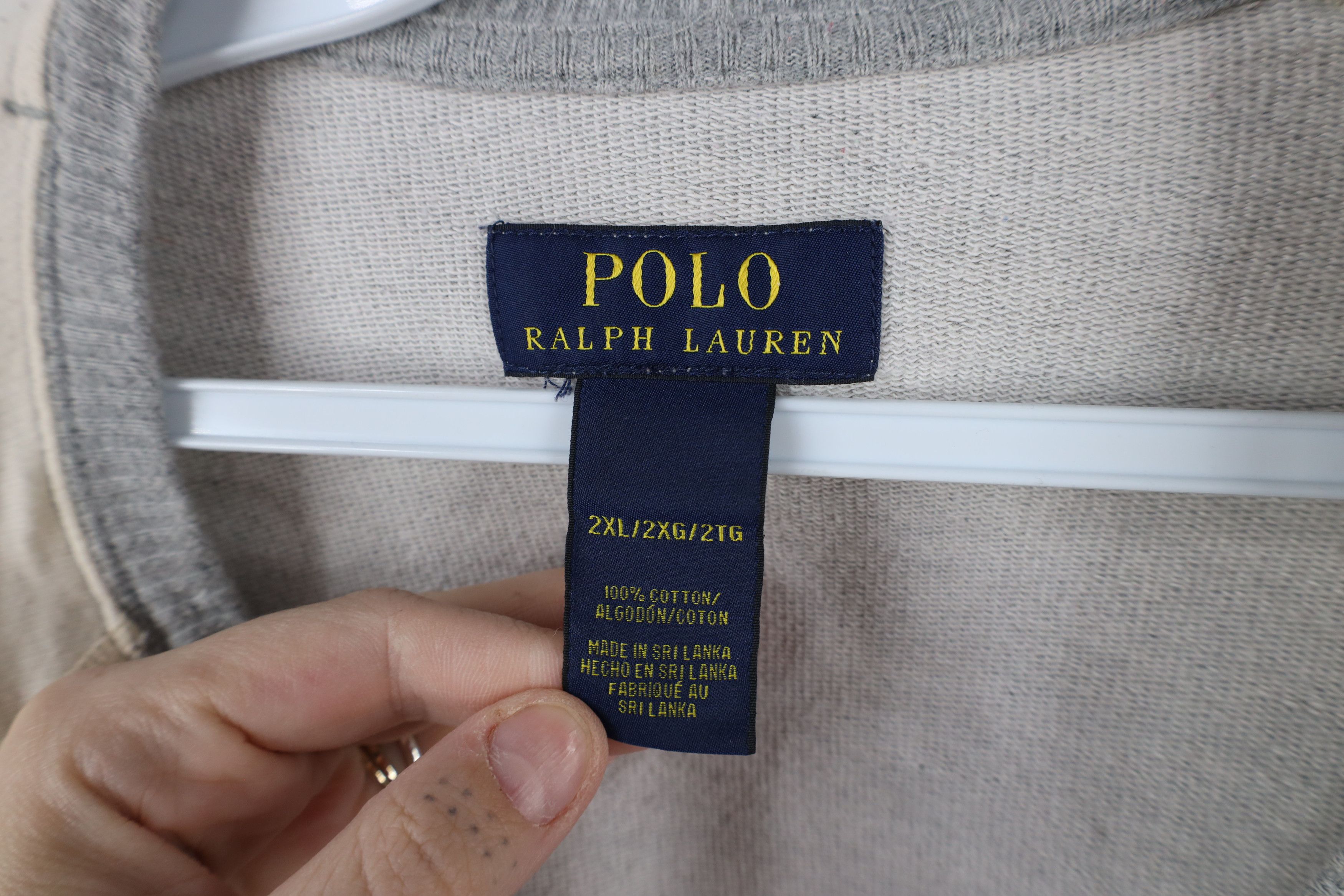 Ralph Lauren × Vintage Vintage Y2K Ralph Lauren Knit Long Sleeve T-Shirt Gray Size US XXL / EU 58 / 5 - 9 Thumbnail