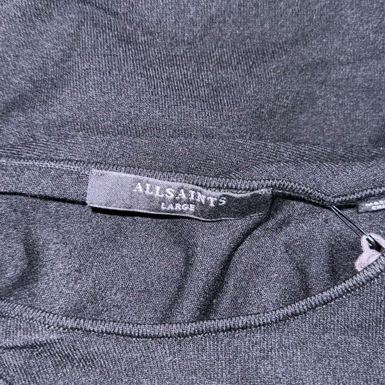 Allsaints All Saints Black Rina Asymmetric Draped Dress | Sz L, NWT Size L / US 10 / IT 46 - 8 Thumbnail